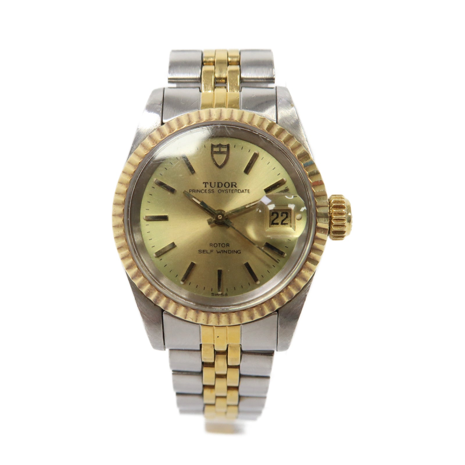 TUDOR Princess Date 18K黃金/不鏽鋼手錶自動機芯金色