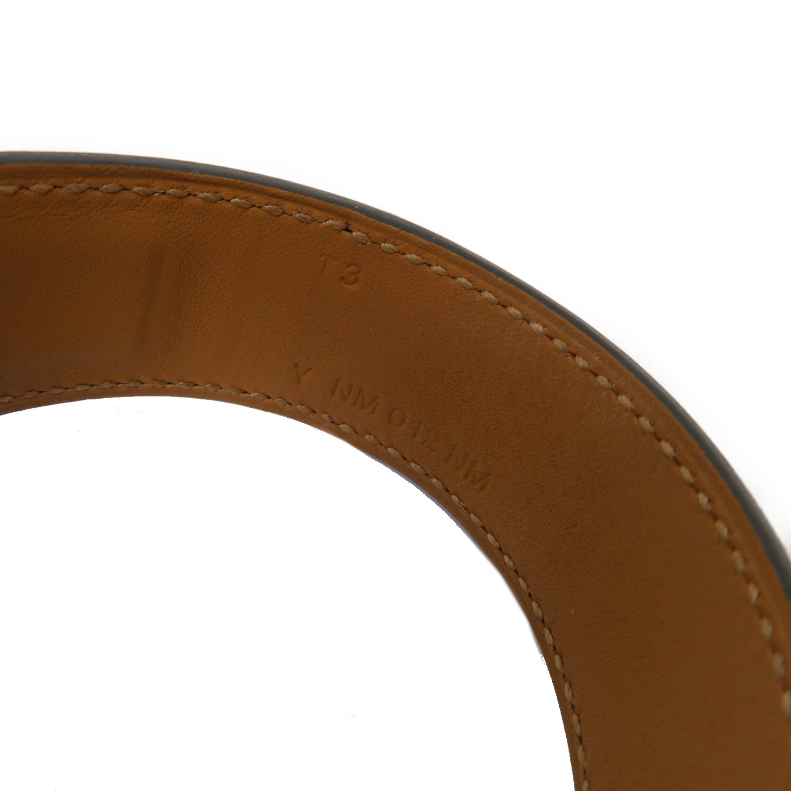 HERMES Epsom皮革/金屬Collier de Chien 24 Bracelet手鐲黒色/銀色