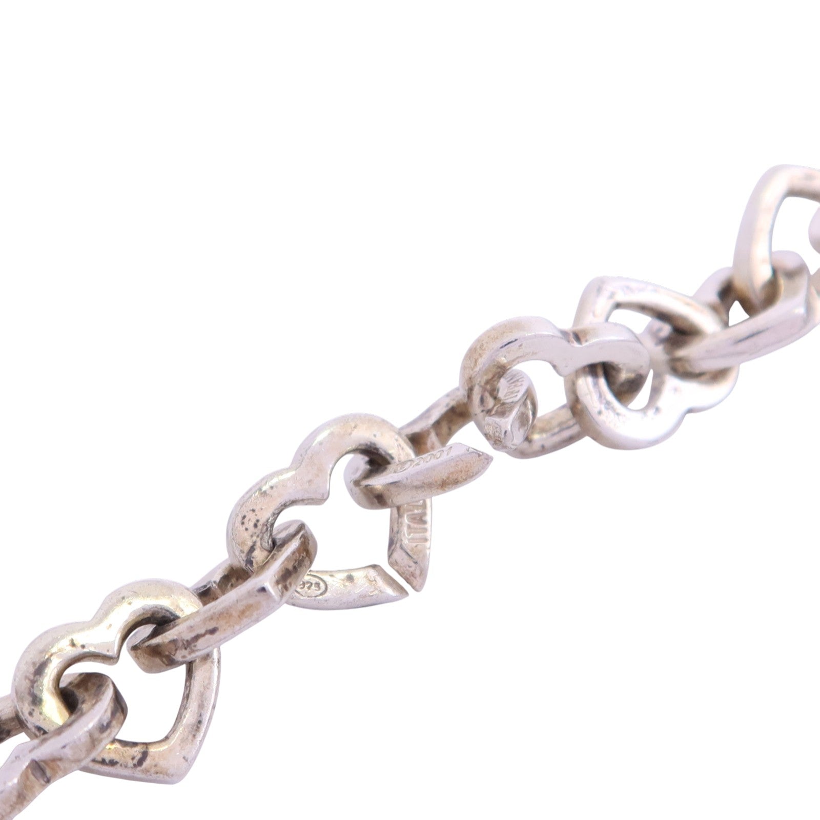 TIFFANY＆CO 925純銀Heart Link Necklace銀扣項鏈