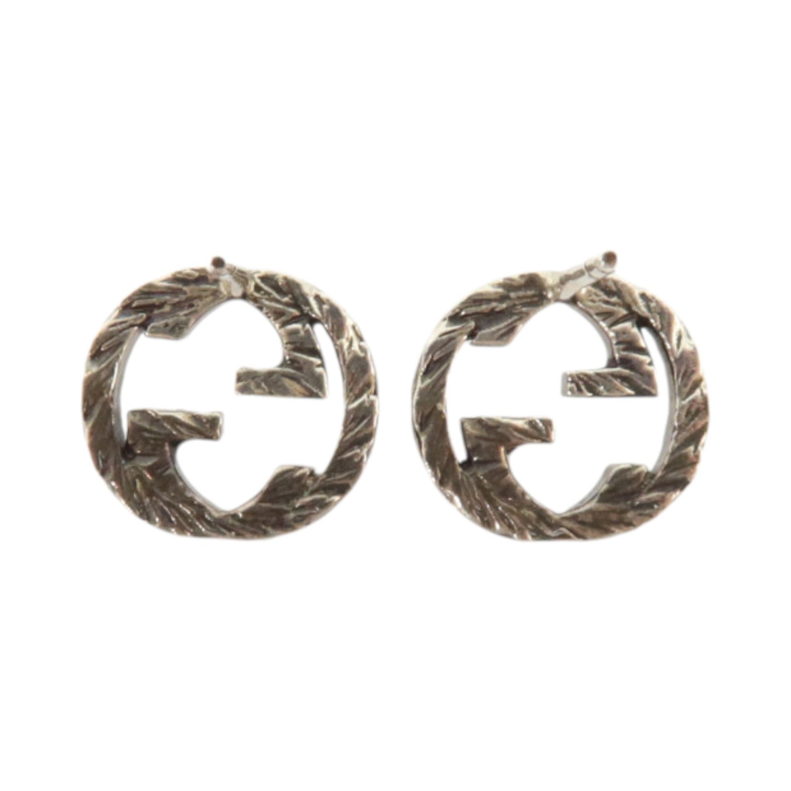 GUCCI 925純銀Interlocking G Earring耳環