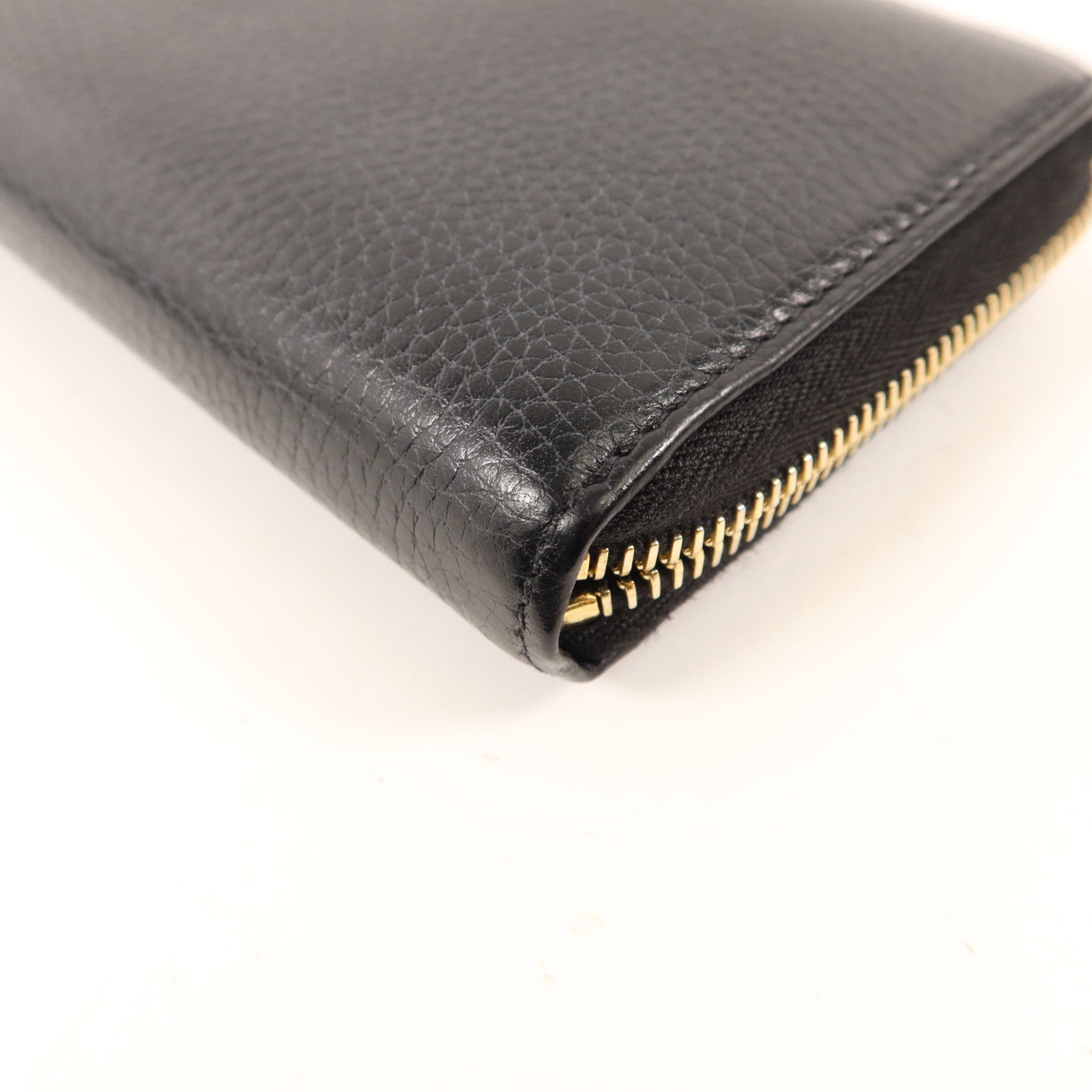 GUCCI 牛皮皮革Long Round Wallet金扣長錢包