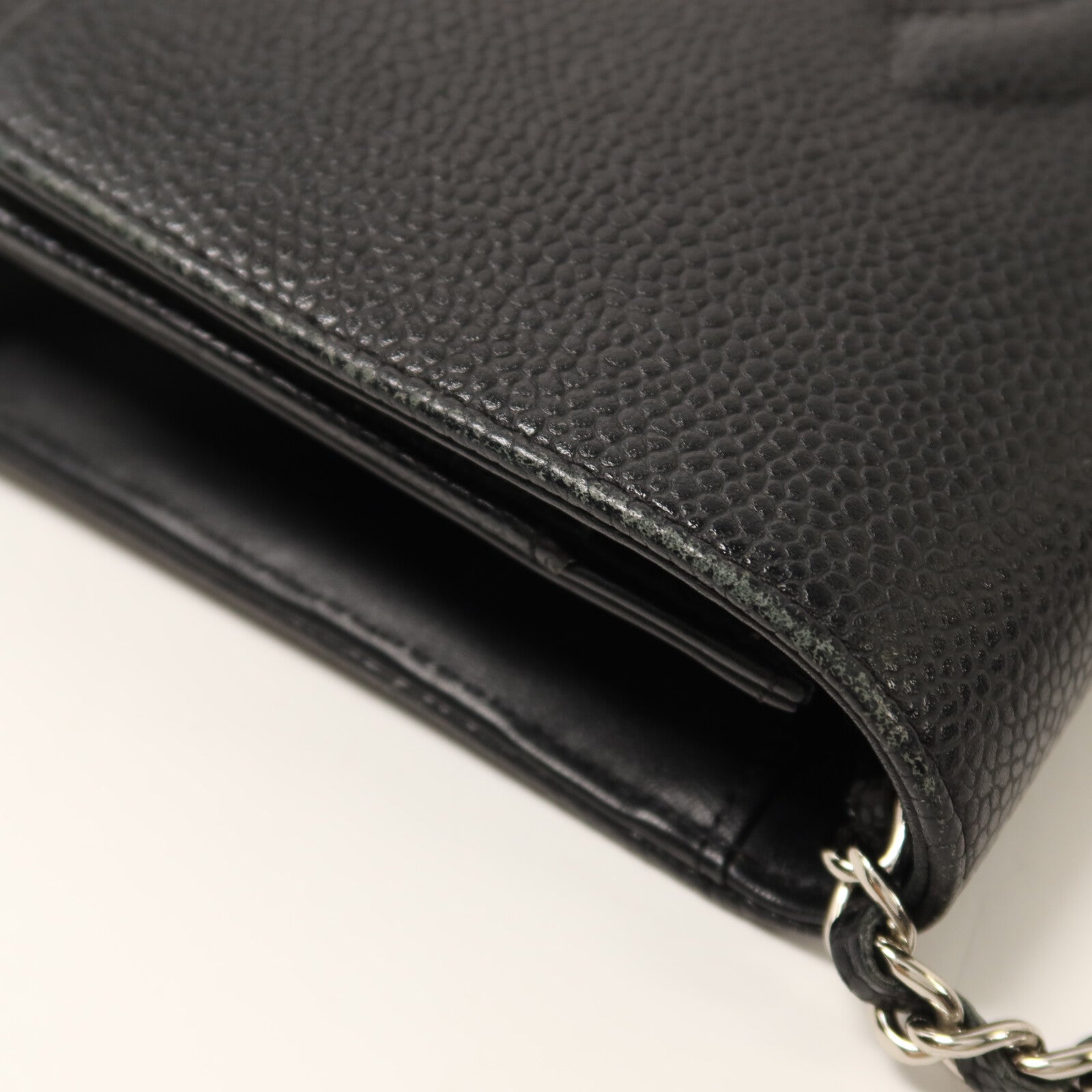 CHANEL 牛皮皮革Timeless CC Wallet On Chain銀扣鏈帶肩背袋