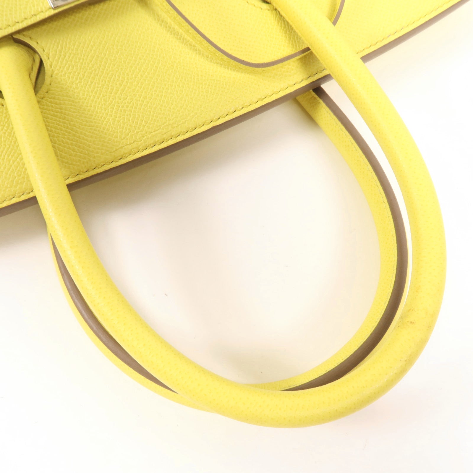 HERMES Epsom皮革Birkin 35銀扣手挽袋Lime