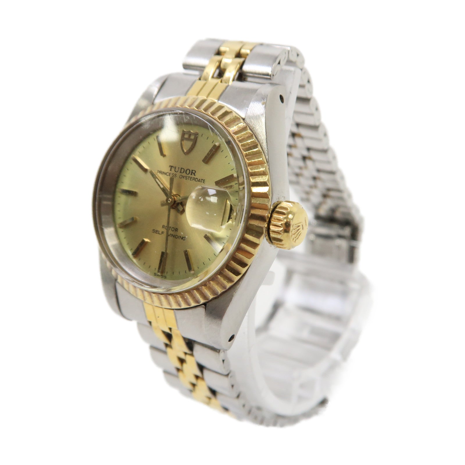 TUDOR Princess Date 18K黃金/不鏽鋼手錶自動機芯金色