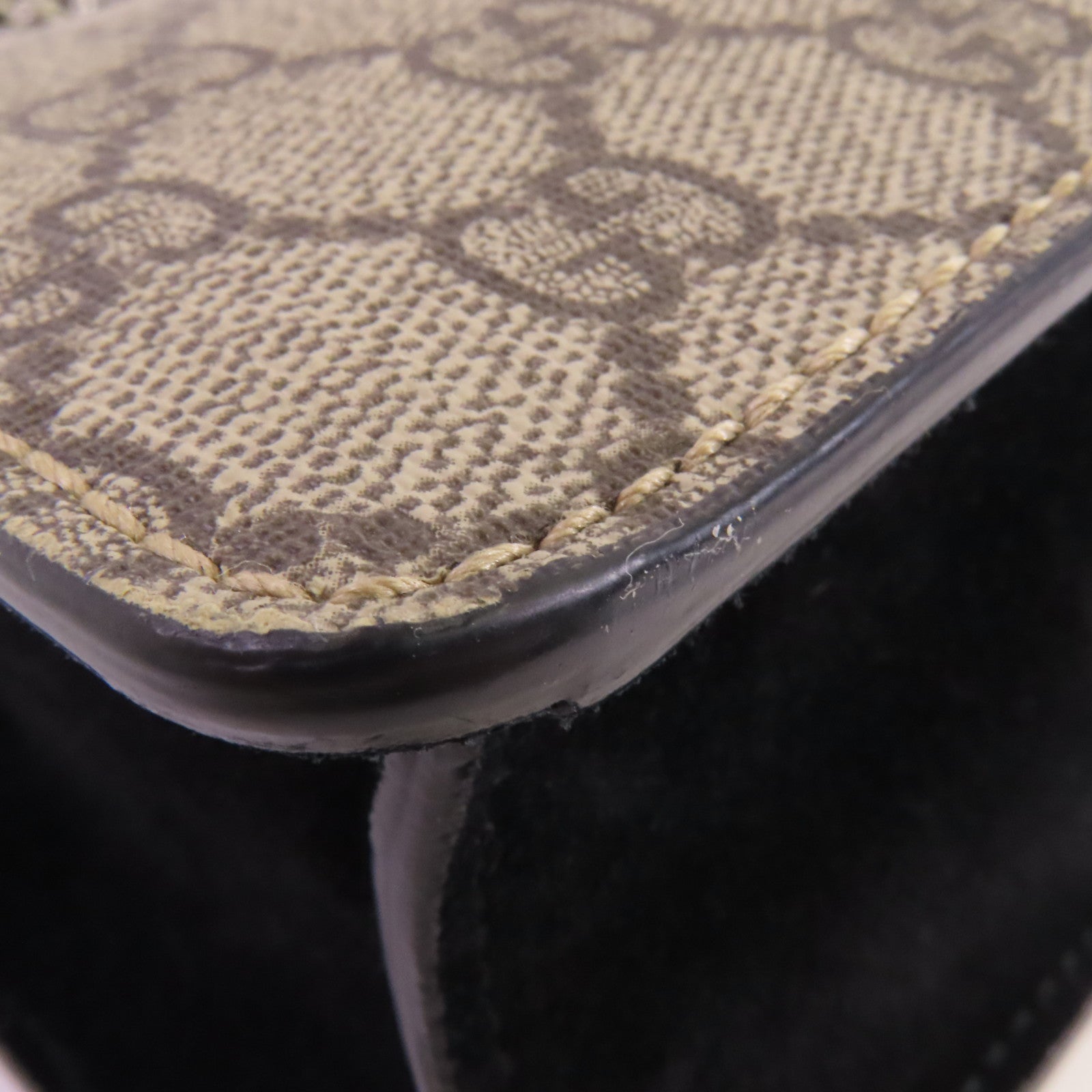 GUCCI 塗層帆布Dionysus GG Supreme Mini銀扣鏈帶肩背袋