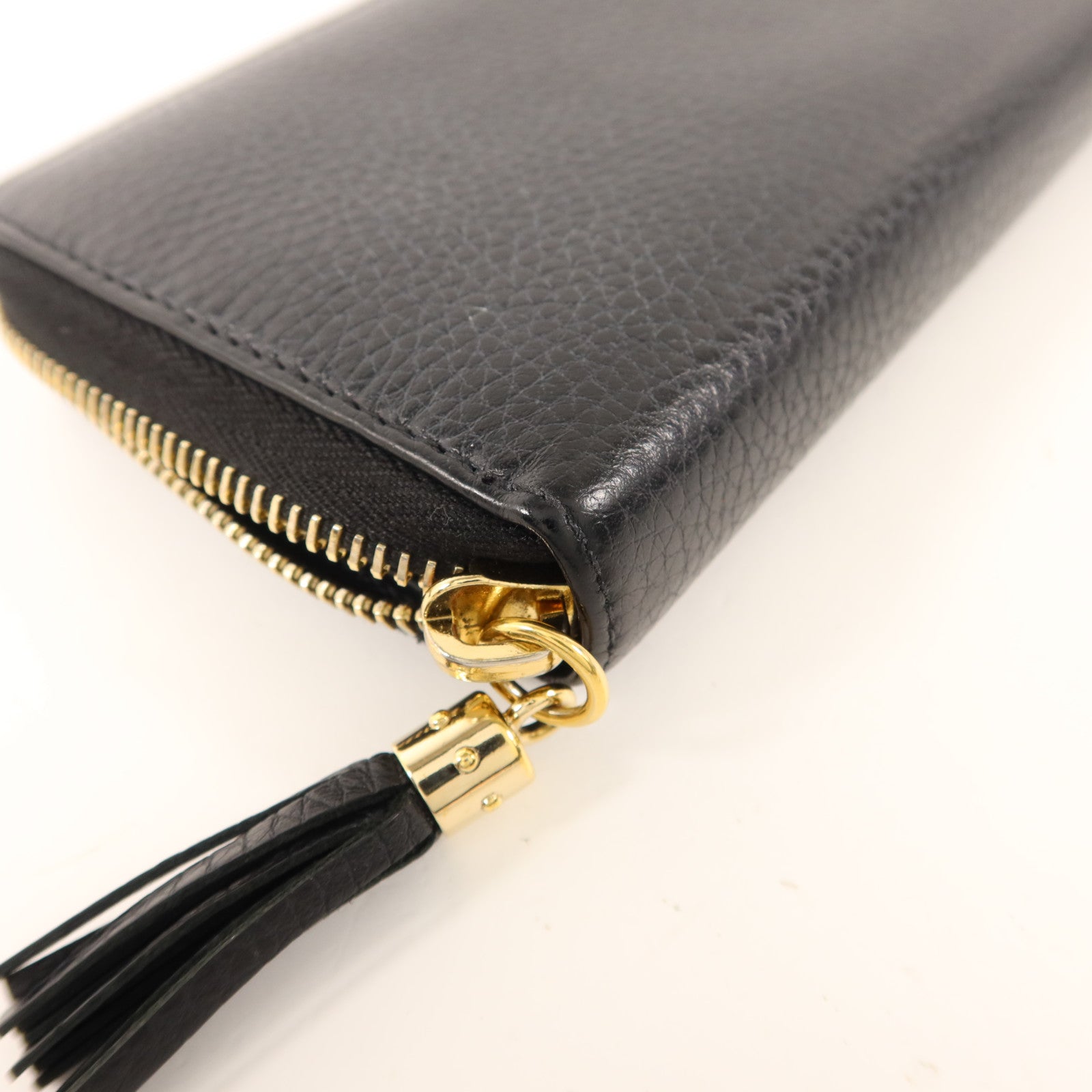 GUCCI 牛皮皮革Long Round Wallet金扣長錢包