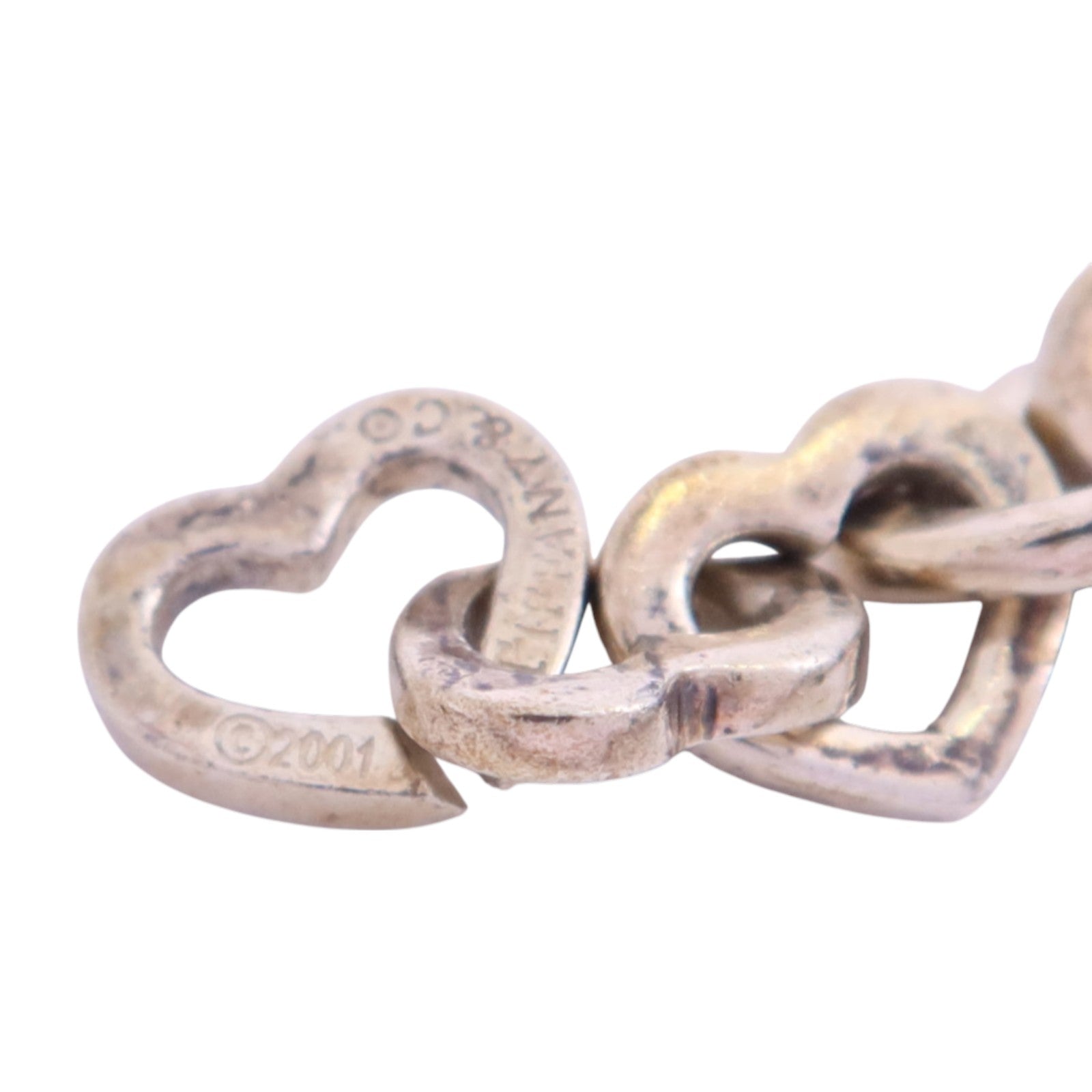 TIFFANY＆CO 925純銀Heart Link Necklace銀扣項鏈