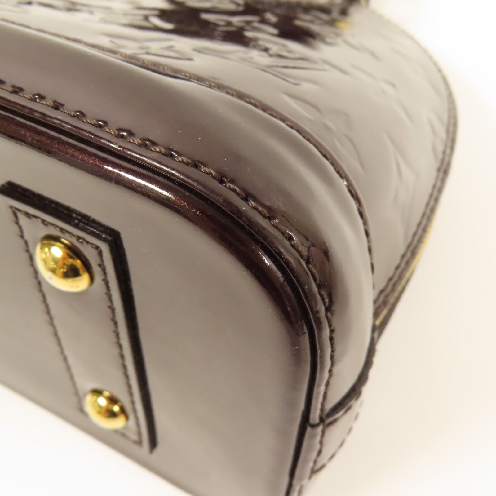 LOUIS VUITTON Vernis Alma BB金扣手挽肩背兩用袋