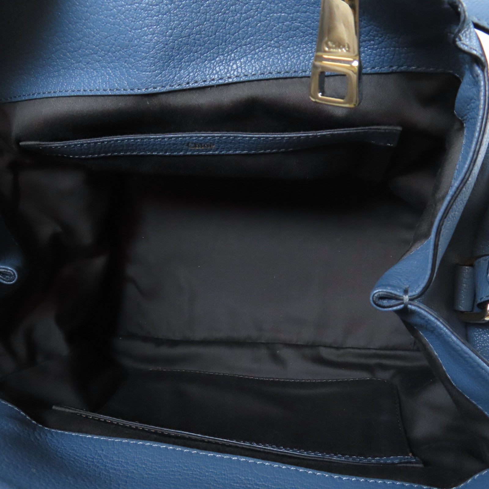 Chloe 【激減優惠】牛皮皮革2 Way Shoulder Bag金扣手挽肩背兩用袋藍色