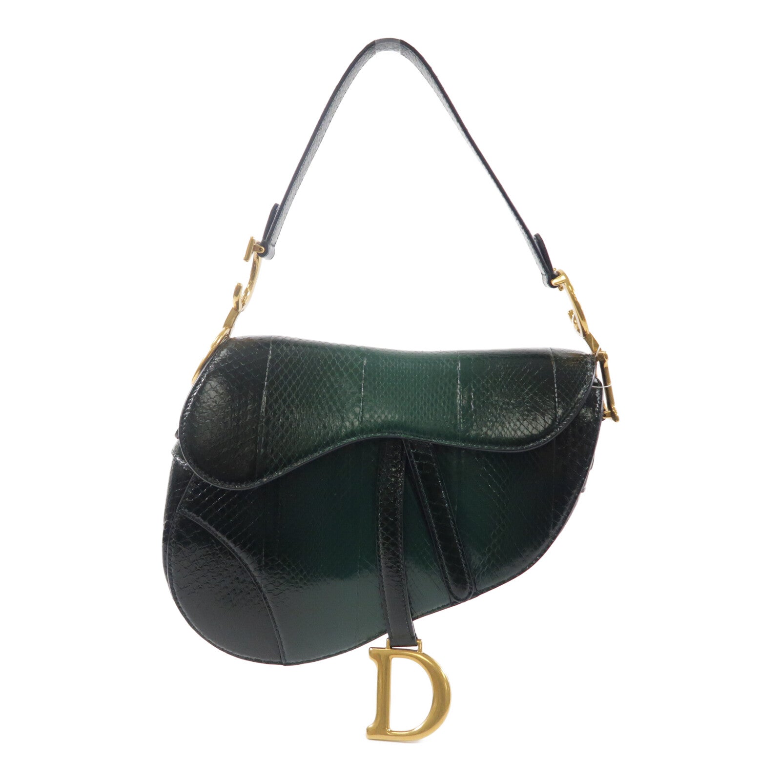 Dior 蛇皮皮革Saddle Medium肩背袋
