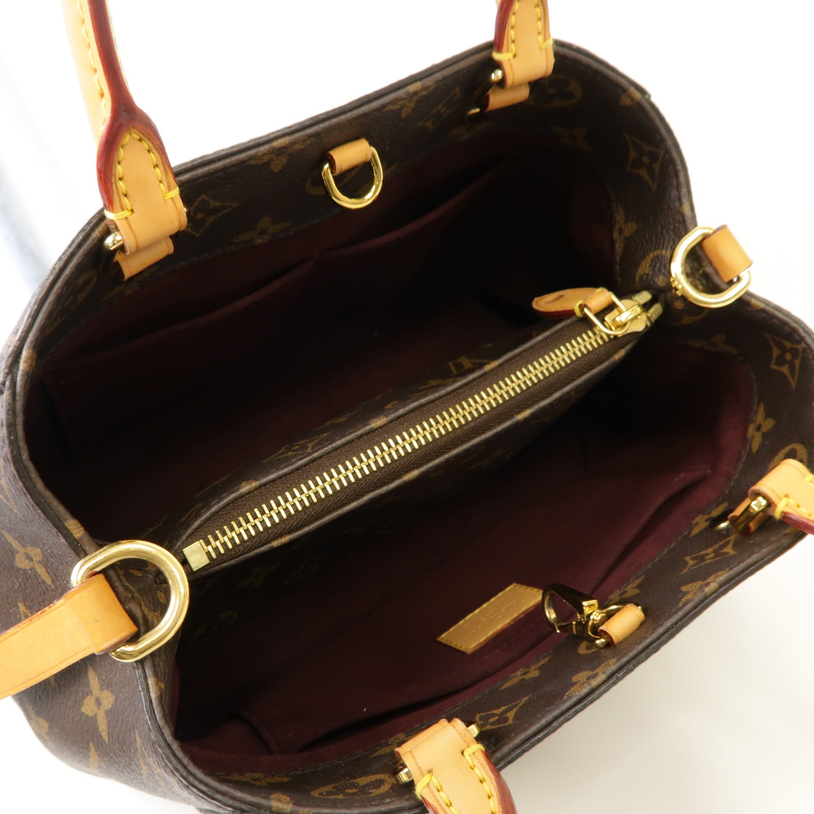 LOUIS VUITTON 【激減優惠】Monogram Montaigne BB金扣手挽肩背兩用袋啡色