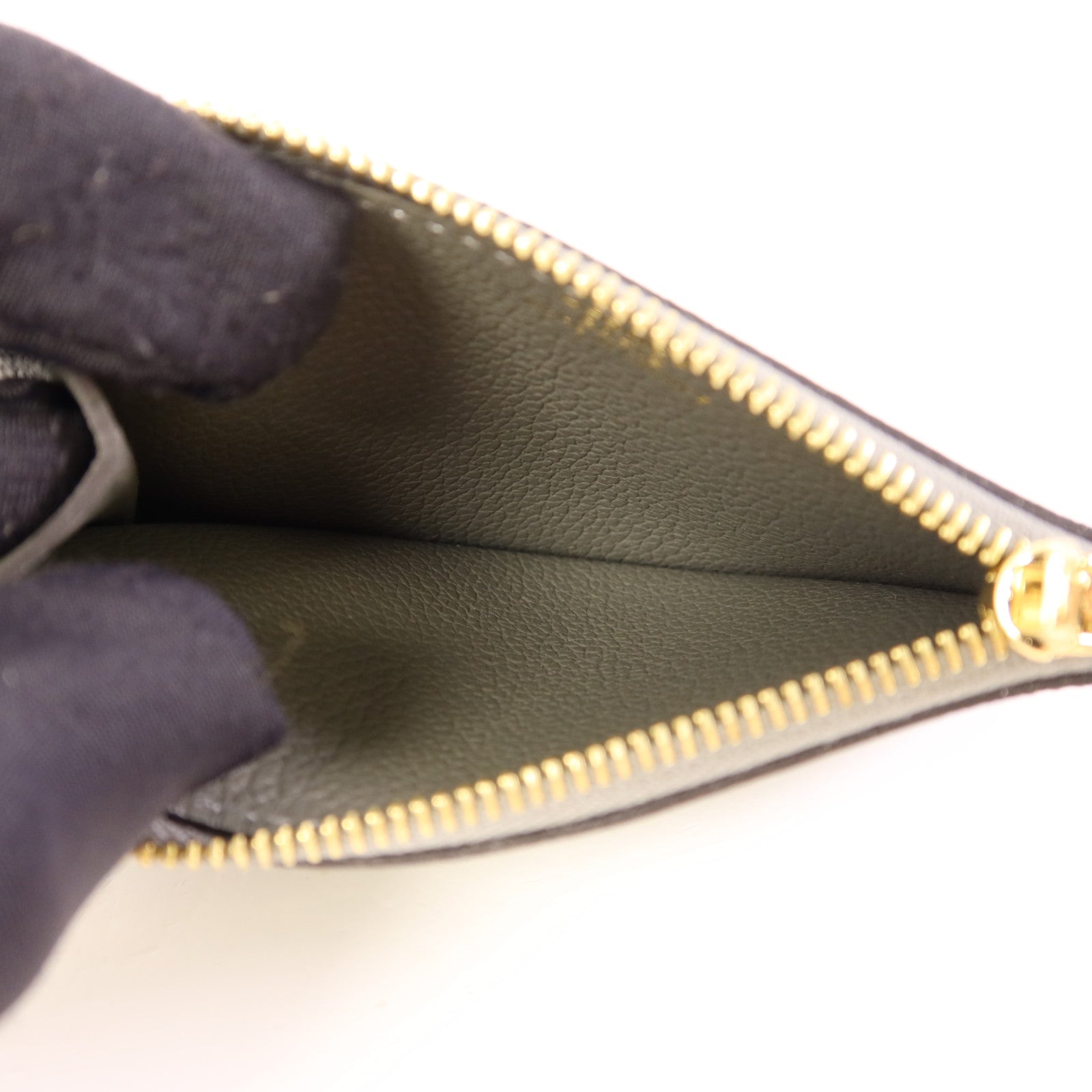 HERMES Evercolor皮革Roulis Slim金扣手拿包Gris Meyer