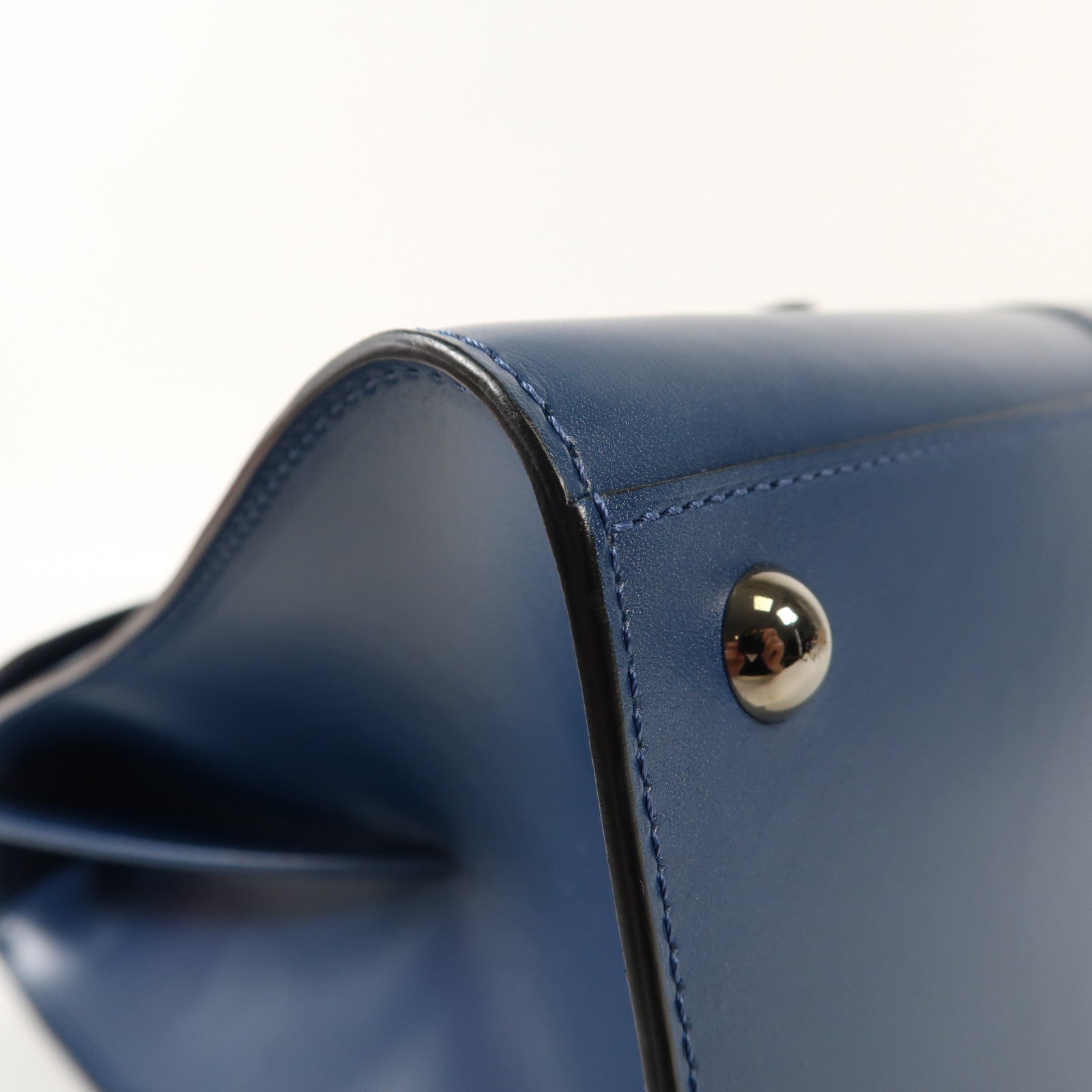 Delvaux 牛皮皮革Brillant MM銀扣手挽肩背兩用袋