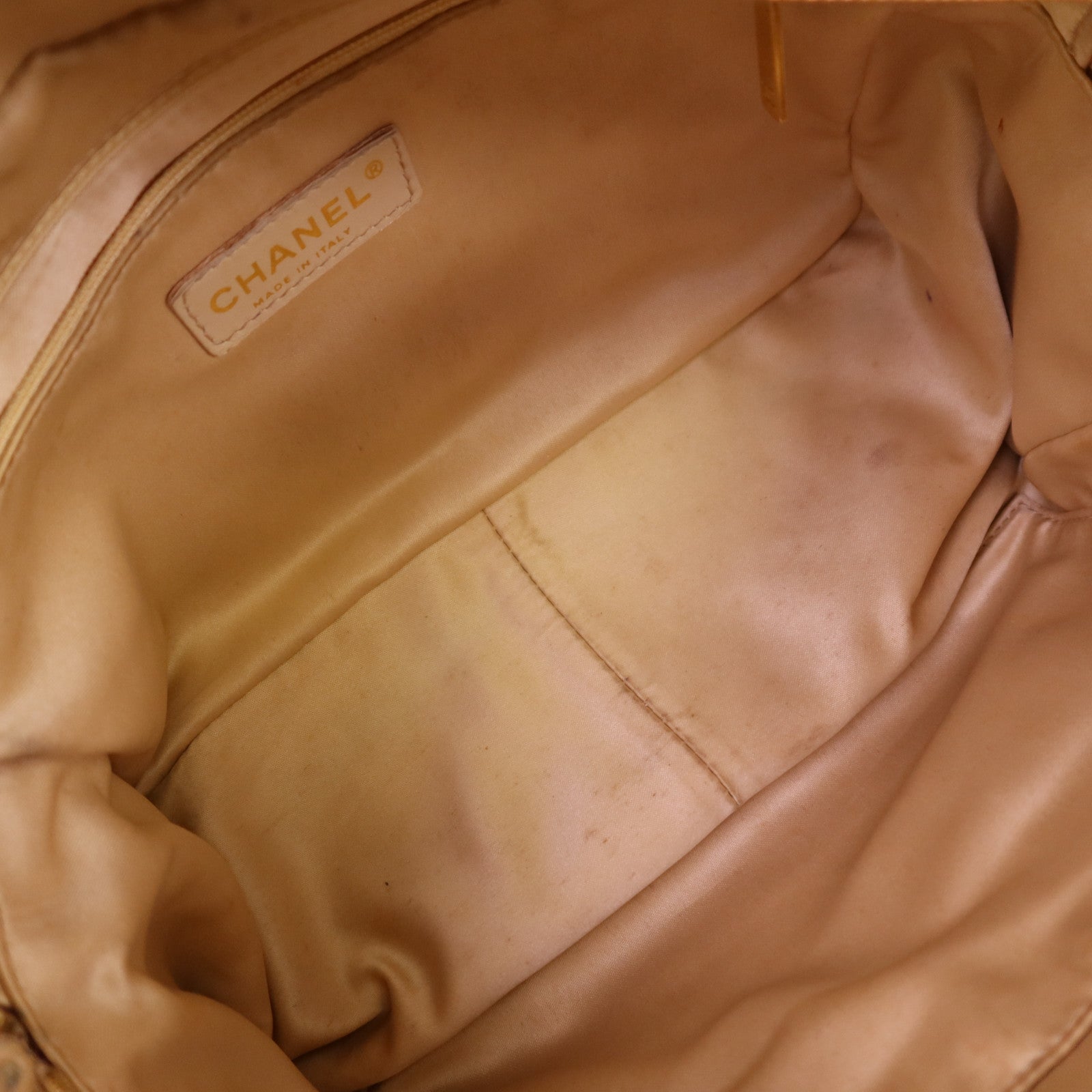 CHANEL 牛皮皮革Chain Shoulder金扣鏈帶肩背袋
