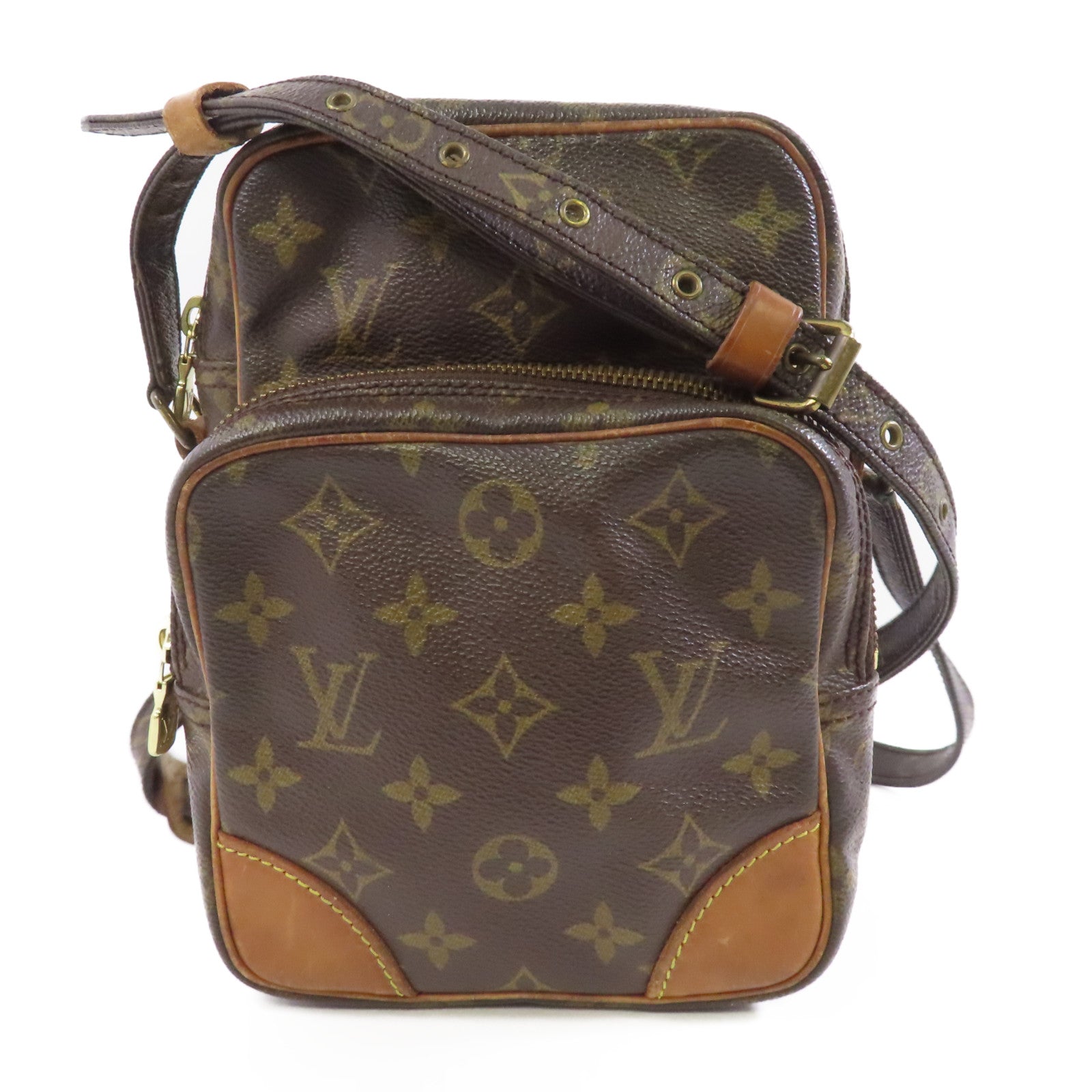 LOUIS VUITTON Monogram Amazon金扣肩背袋啡色