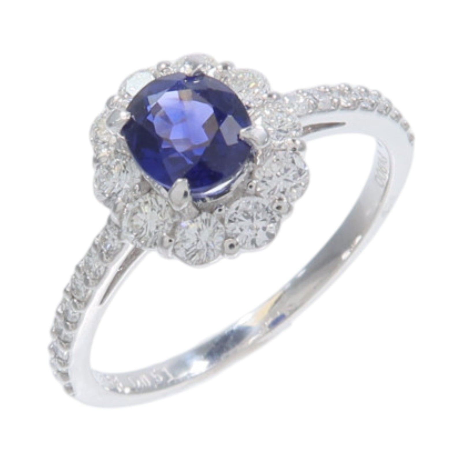 JEWELRY PT900鉑金Sapphire Ring藍寶石/鑽石戒指