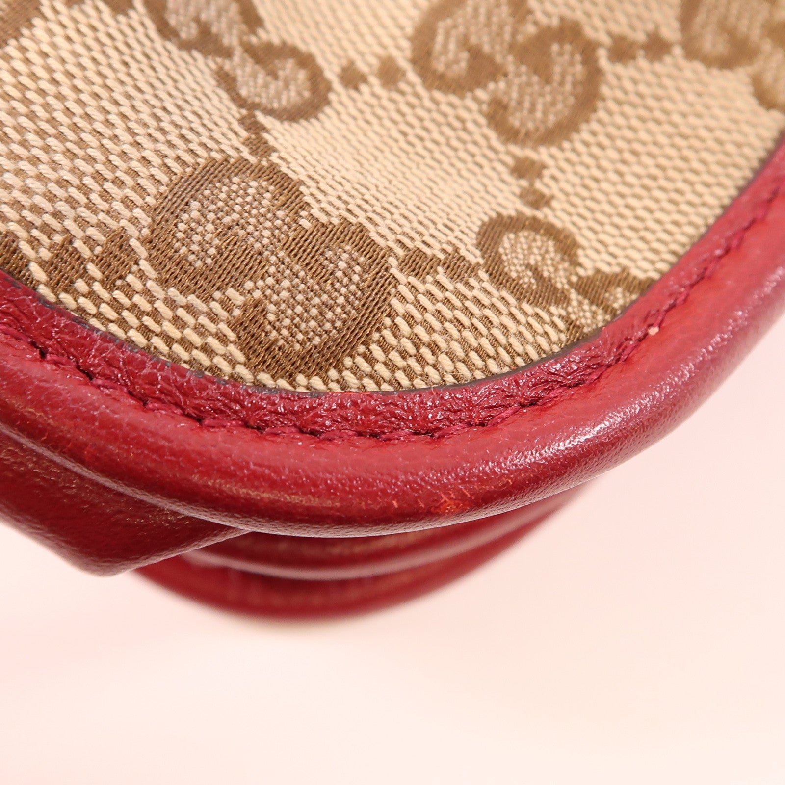 GUCCI 帆布Horsebit金扣手挽肩背兩用袋