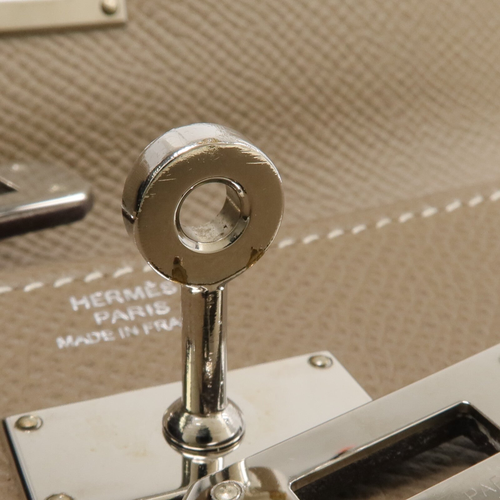 HERMES Epsom皮革Kelly Long Wallet長錢包Etoupe