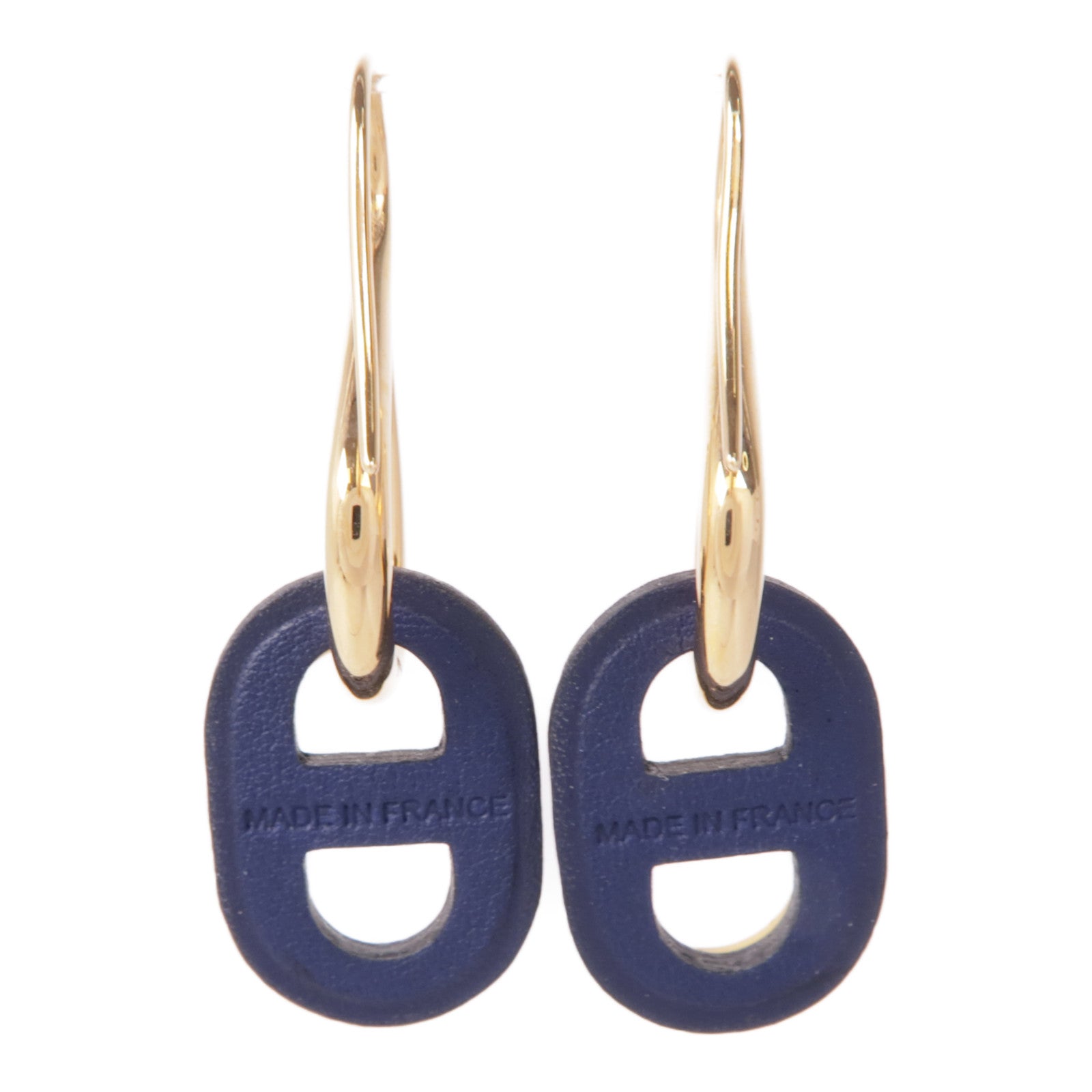 HERMES 金屬/皮革O'Maillon Earrings耳環
