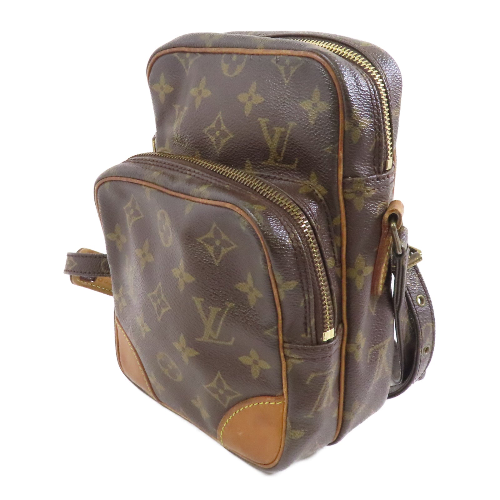 LOUIS VUITTON Monogram Amazon金扣肩背袋啡色