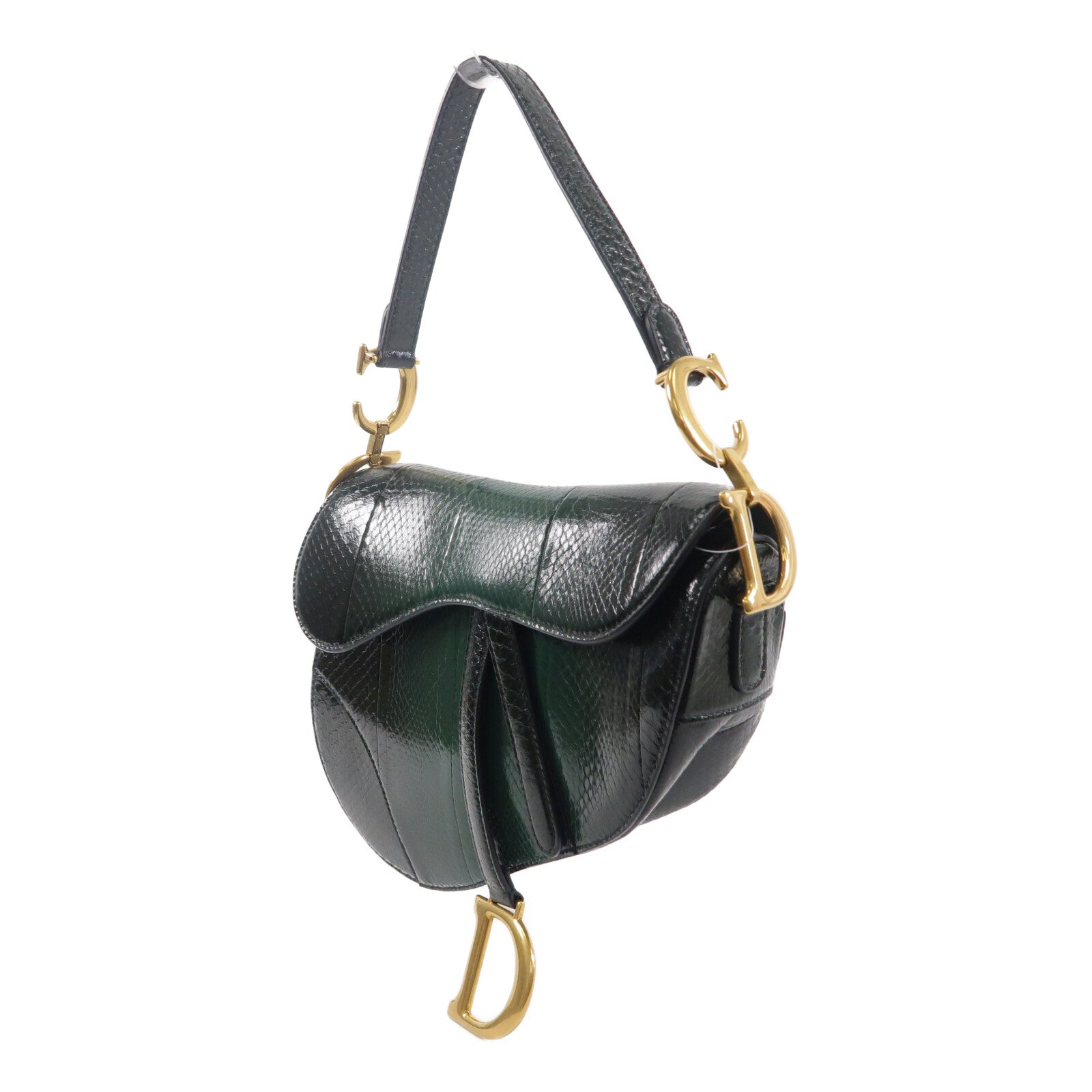 Dior 蛇皮皮革Saddle Medium肩背袋