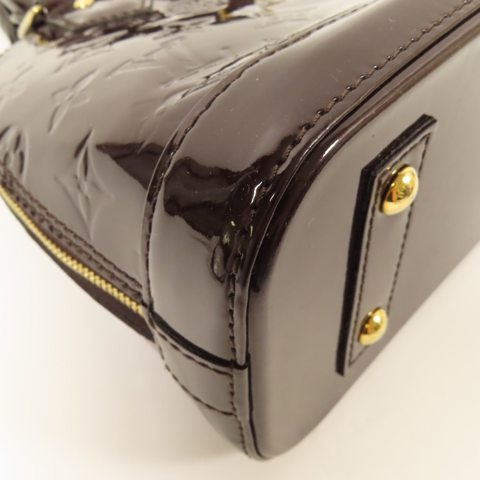 LOUIS VUITTON Vernis Alma BB金扣手挽肩背兩用袋