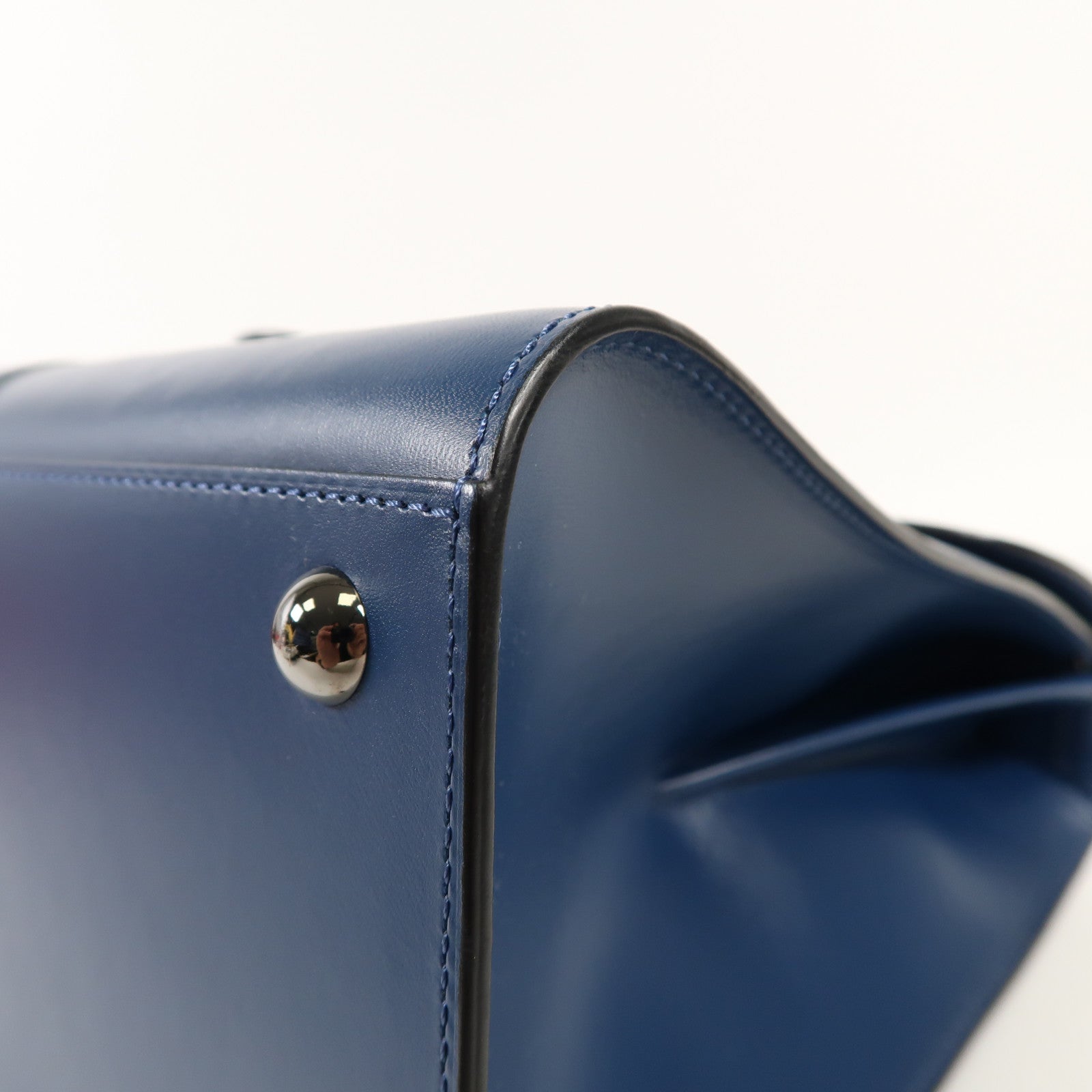 Delvaux 牛皮皮革Brillant MM銀扣手挽肩背兩用袋