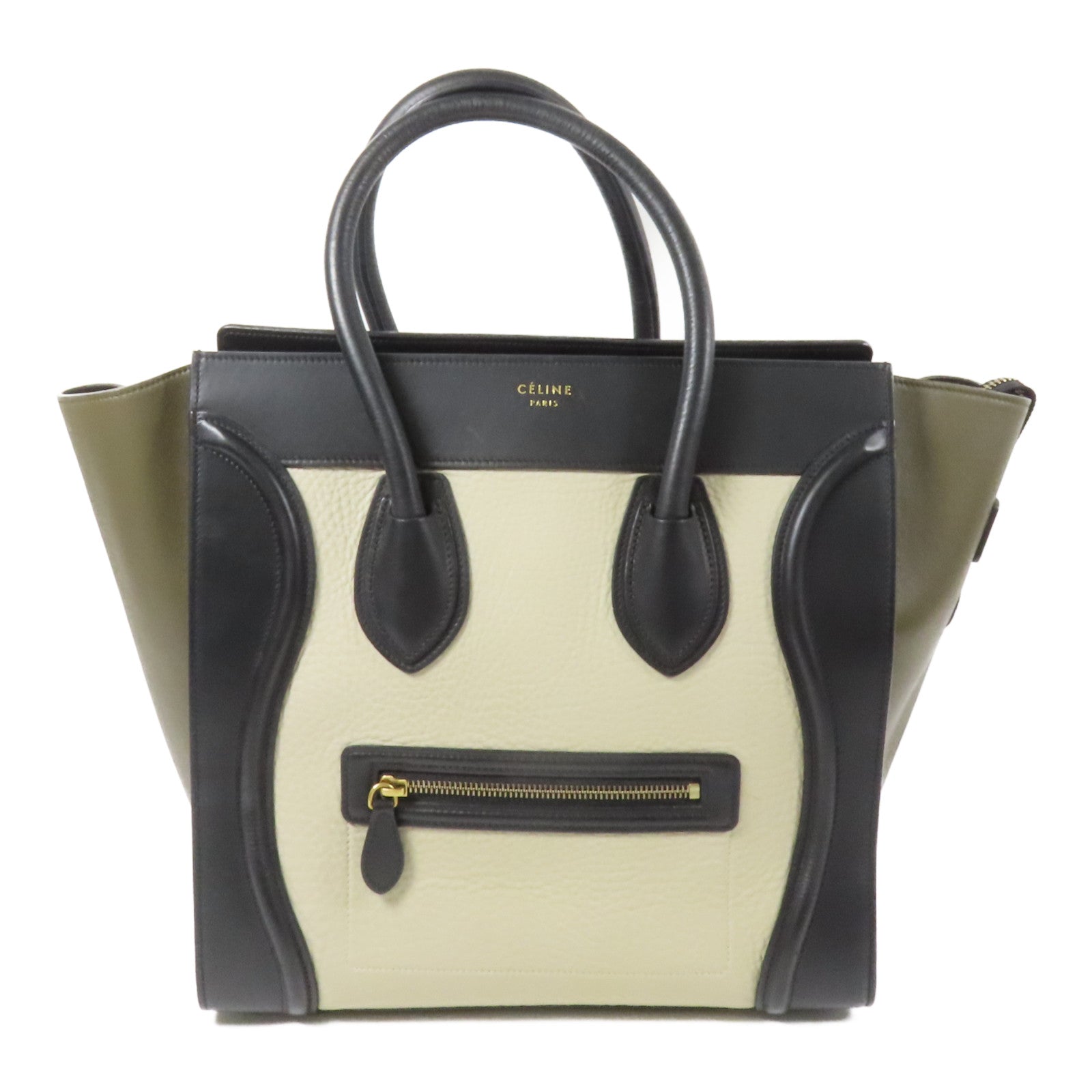 CELINE 牛皮皮革Mini Luggage金扣手挽袋