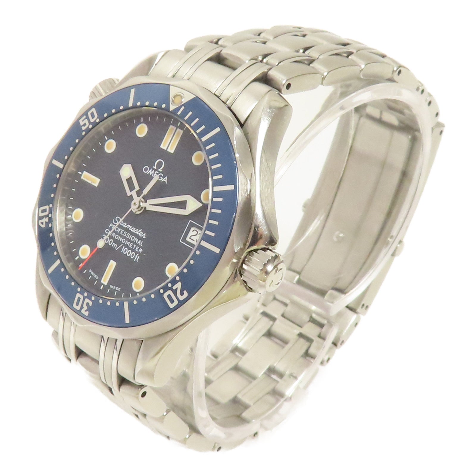 OMEGA Seamaster不鏽鋼手錶自動機芯藍色