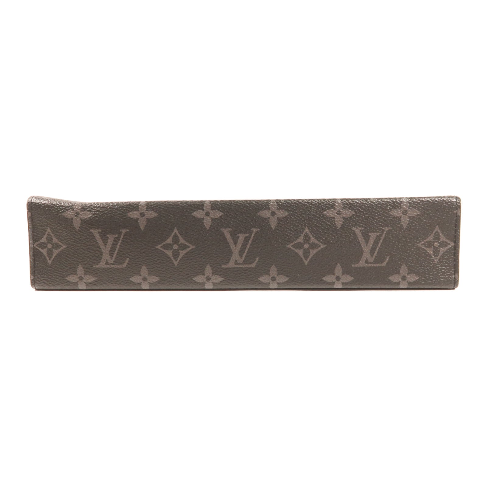 LOUIS VUITTON Monogram Eclipse Pochette Voyage MM銀扣手拿包