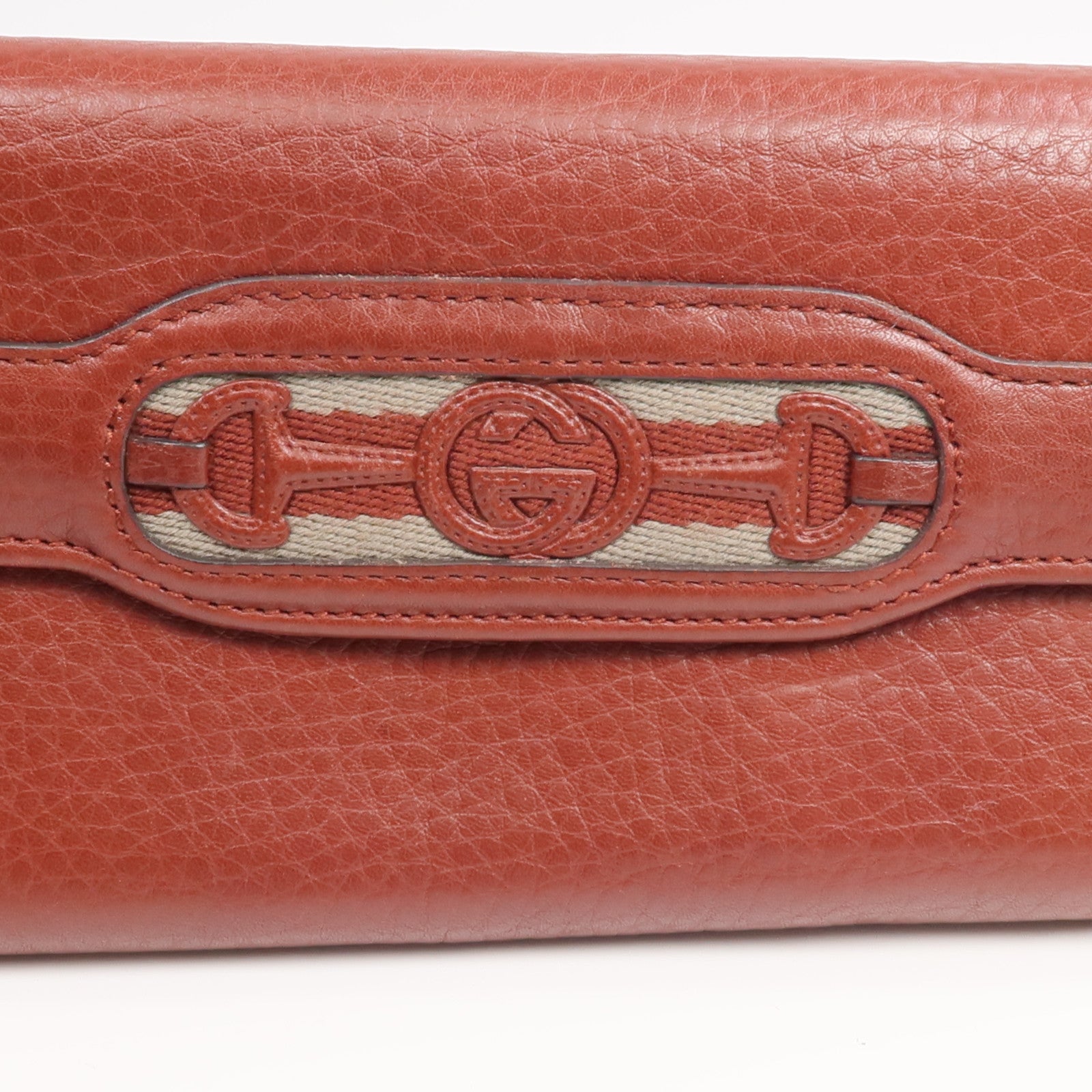 GUCCI 牛皮皮革Long Wallet金扣長錢包