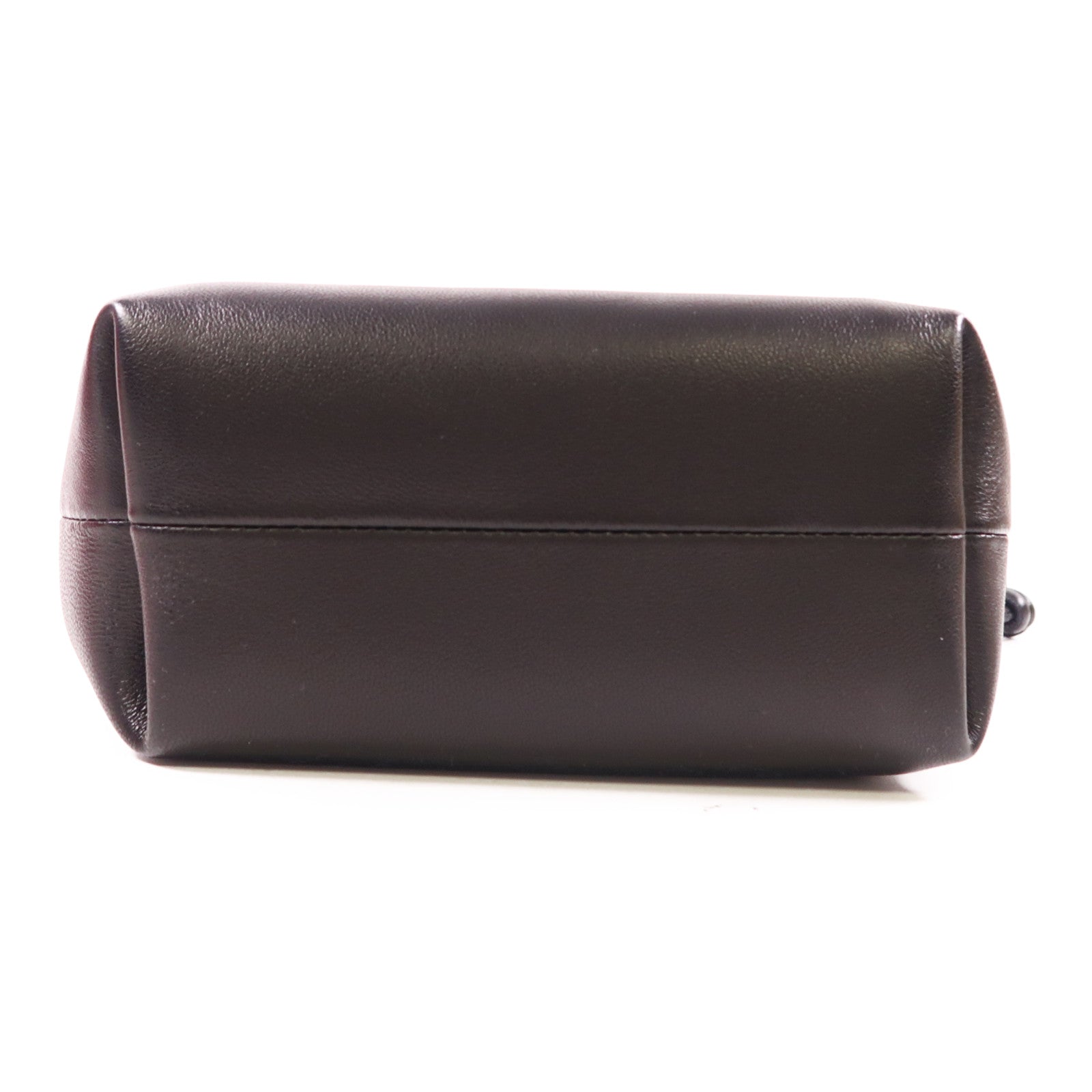 Valentino GHW V Logo Pouf Mini Bucket Shoulder Bag Lambskin Leather Black