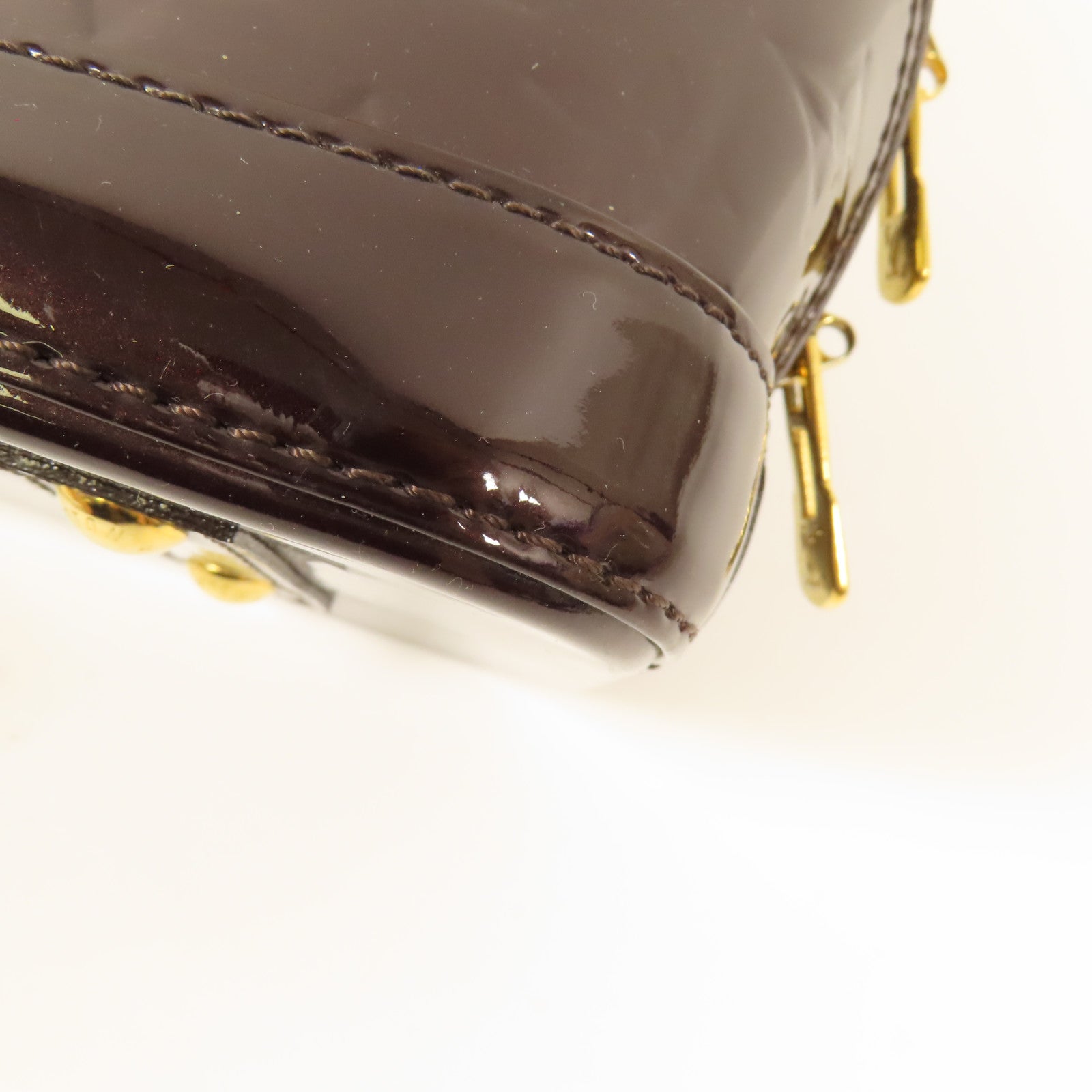 LOUIS VUITTON Vernis Alma BB金扣手挽肩背兩用袋