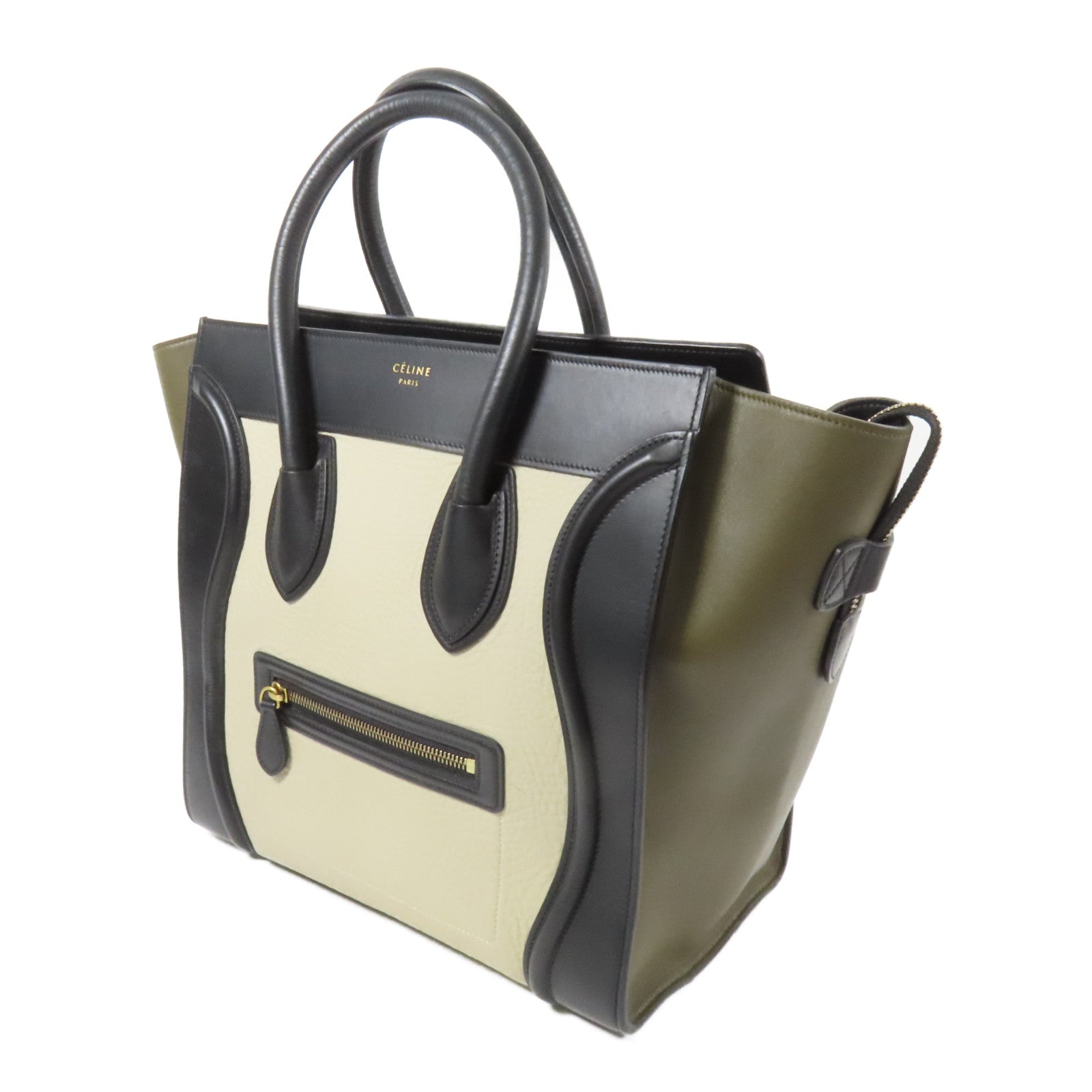 CELINE 牛皮皮革Mini Luggage金扣手挽袋