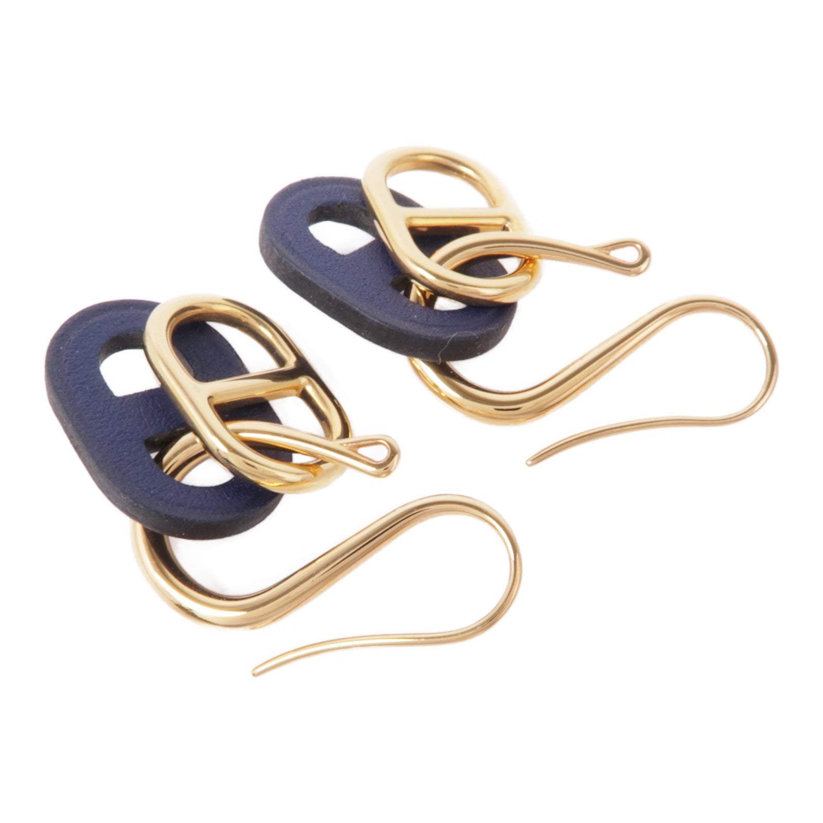 HERMES 金屬/皮革O'Maillon Earrings耳環