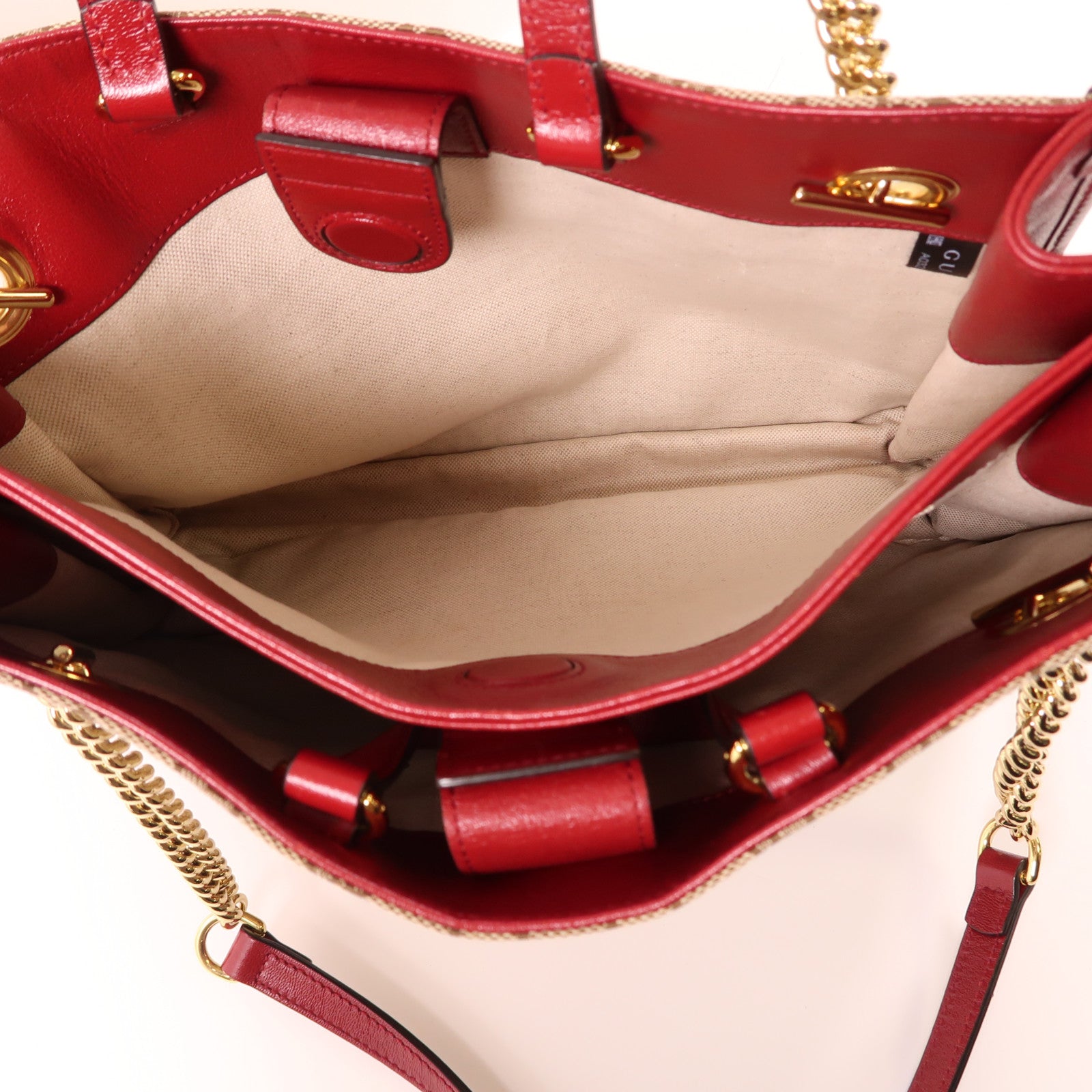 GUCCI 帆布Horsebit金扣手挽肩背兩用袋