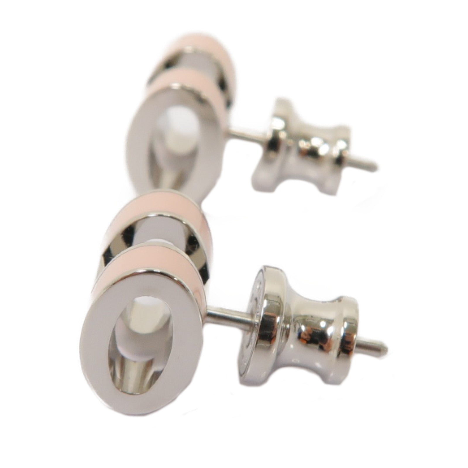 HERMES 金屬Pop H Earrings耳環粉紅色/銀色