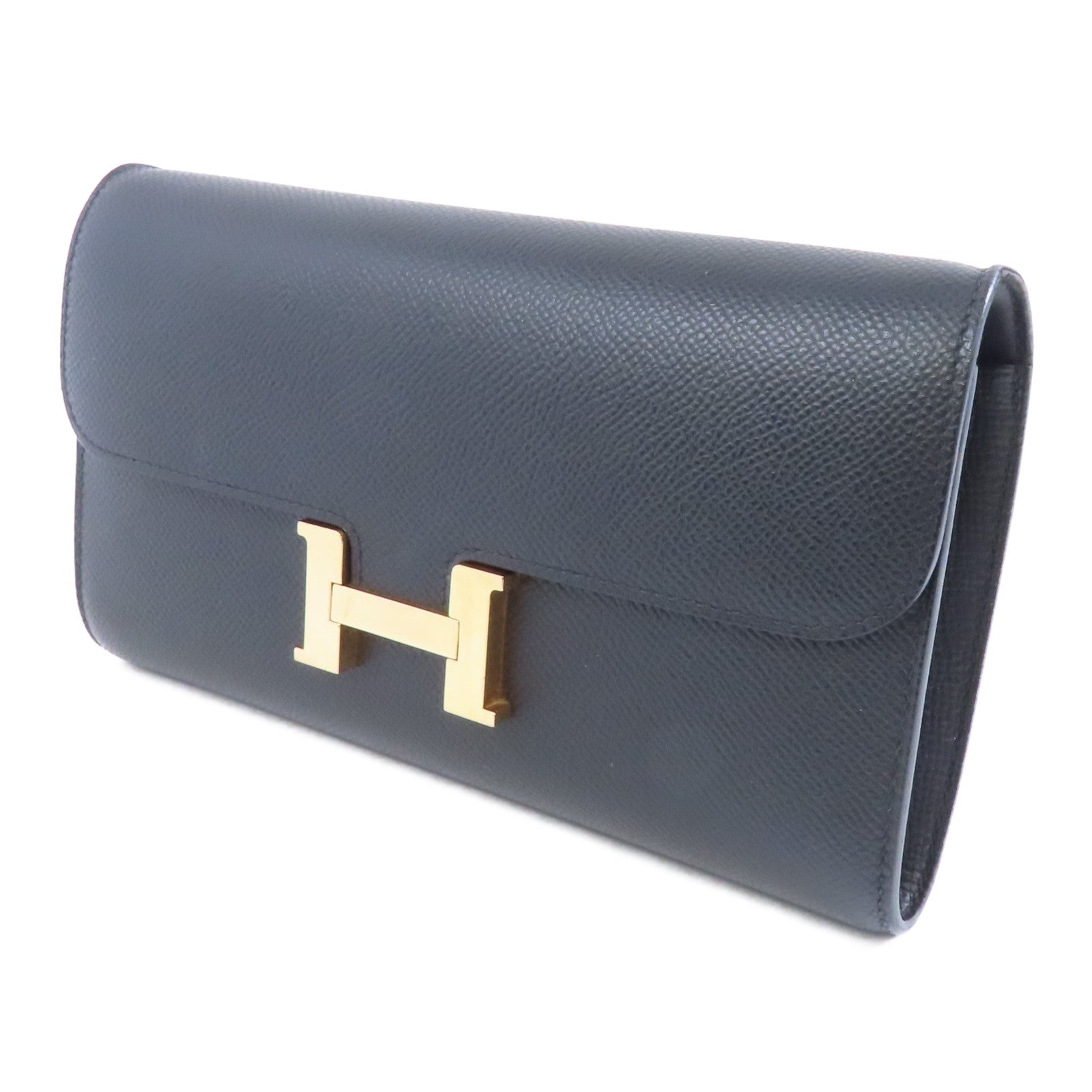 HERMES Epsom皮革Constance To Go金扣肩背袋Noir/黑色