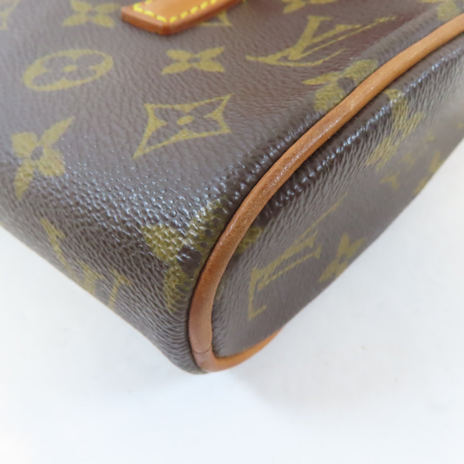 LOUIS VUITTON Monogram Sonatine金扣手挽袋啡色