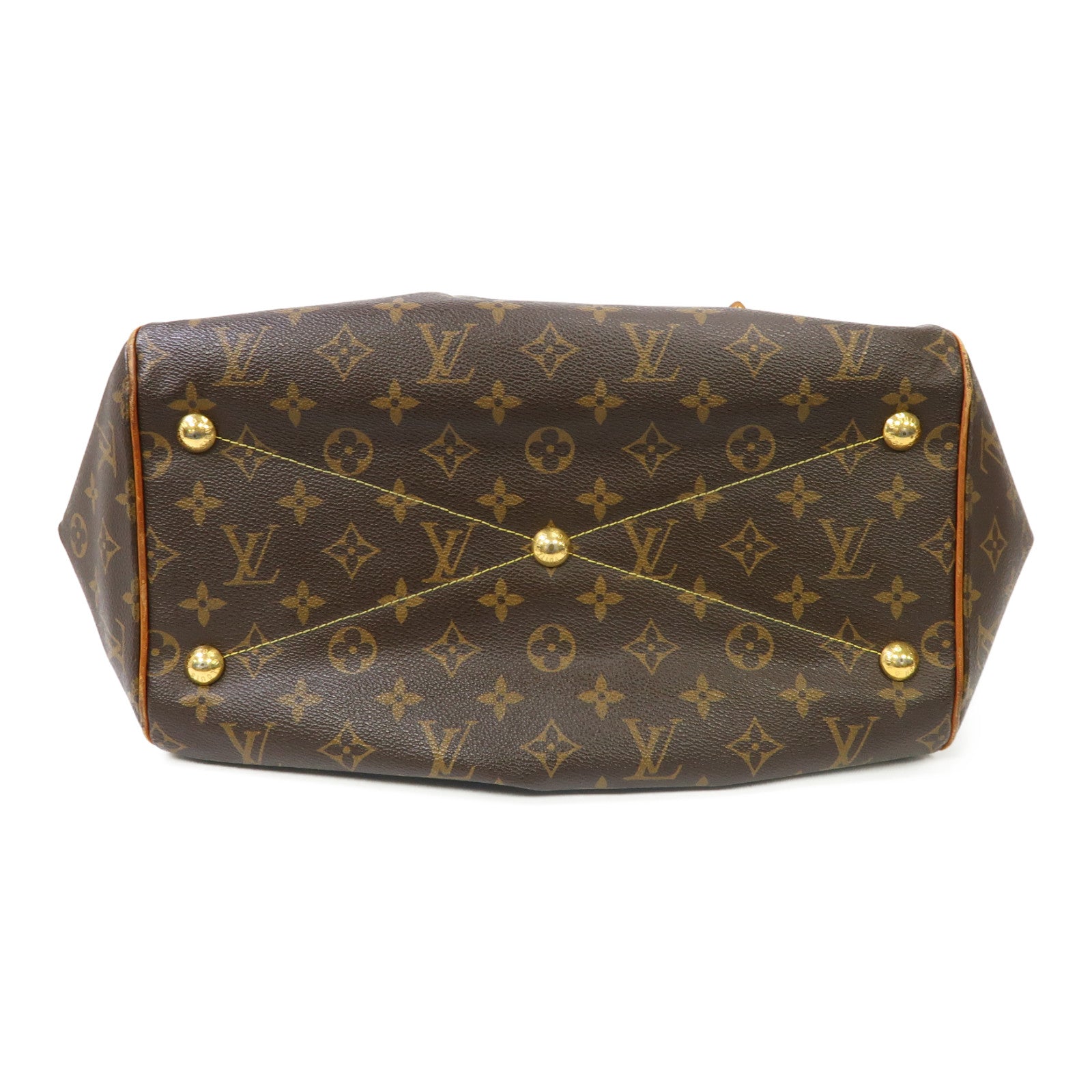 LOUIS VUITTON 【激減優惠】Monogram Tivoli GM金扣手挽袋啡色