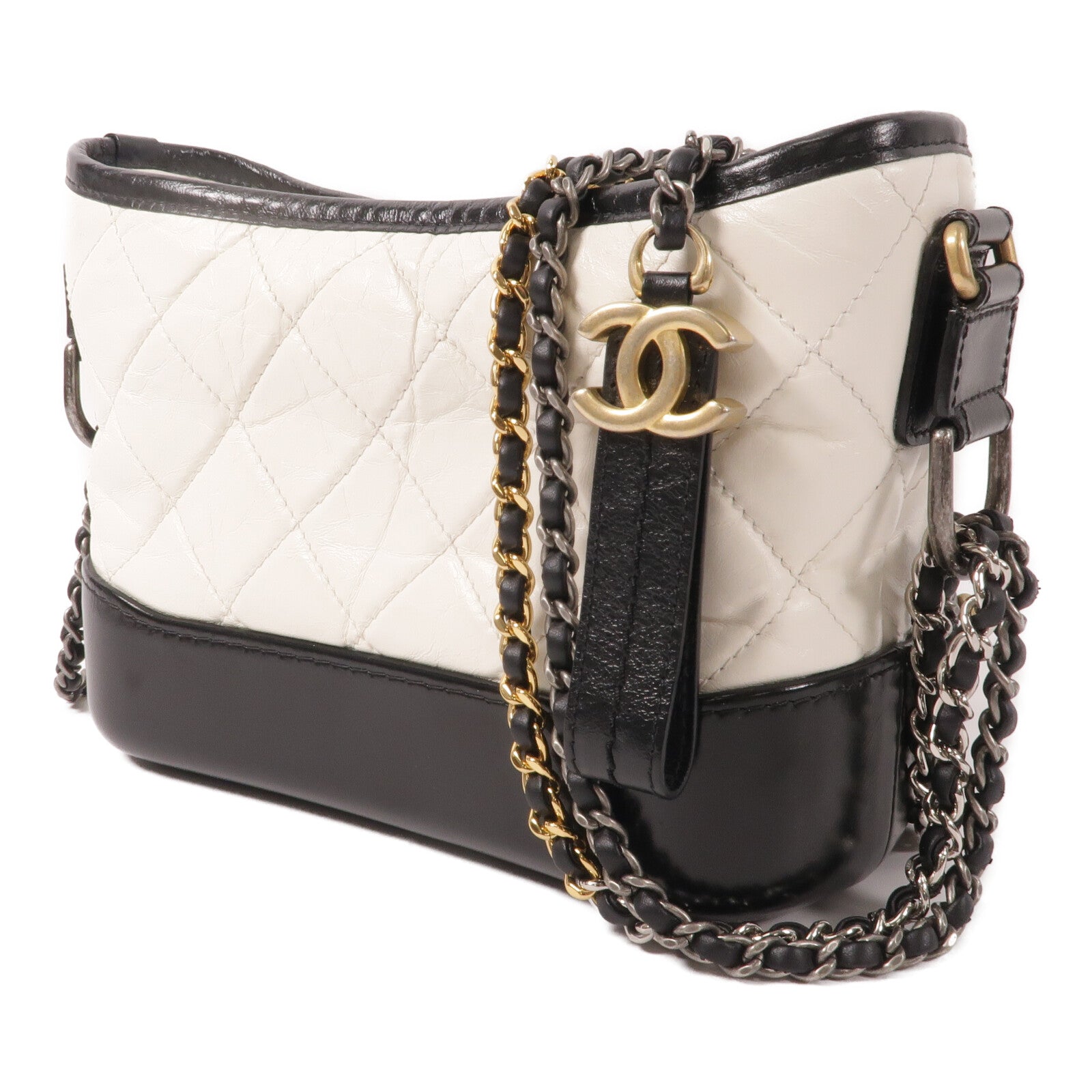 CHANEL 牛皮皮革Gabrielle Small鏈帶肩背袋