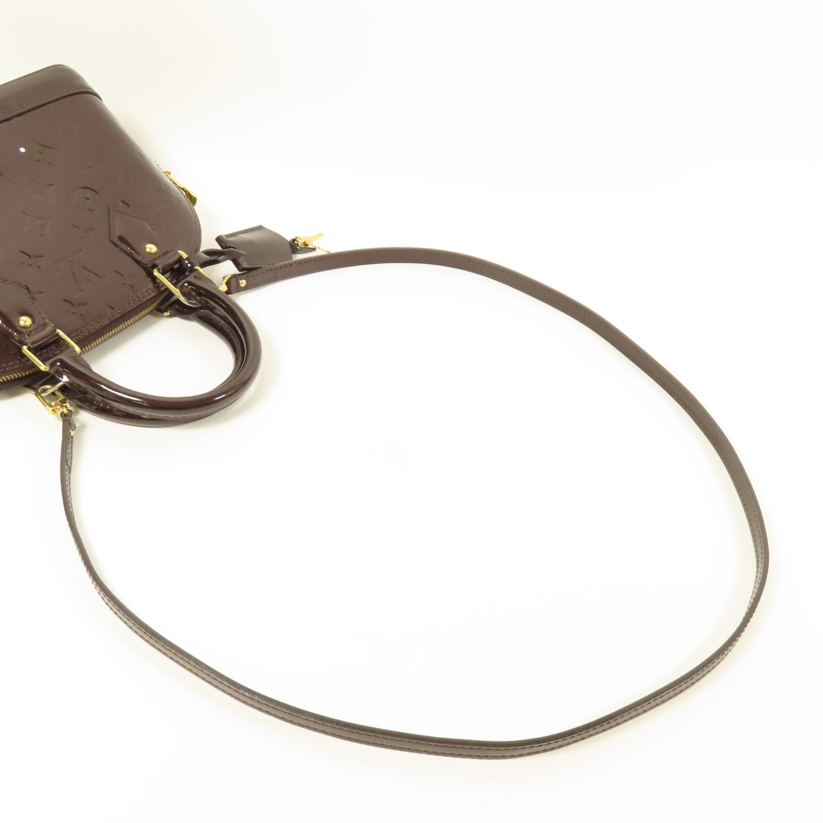 LOUIS VUITTON Vernis Alma BB金扣手挽肩背兩用袋