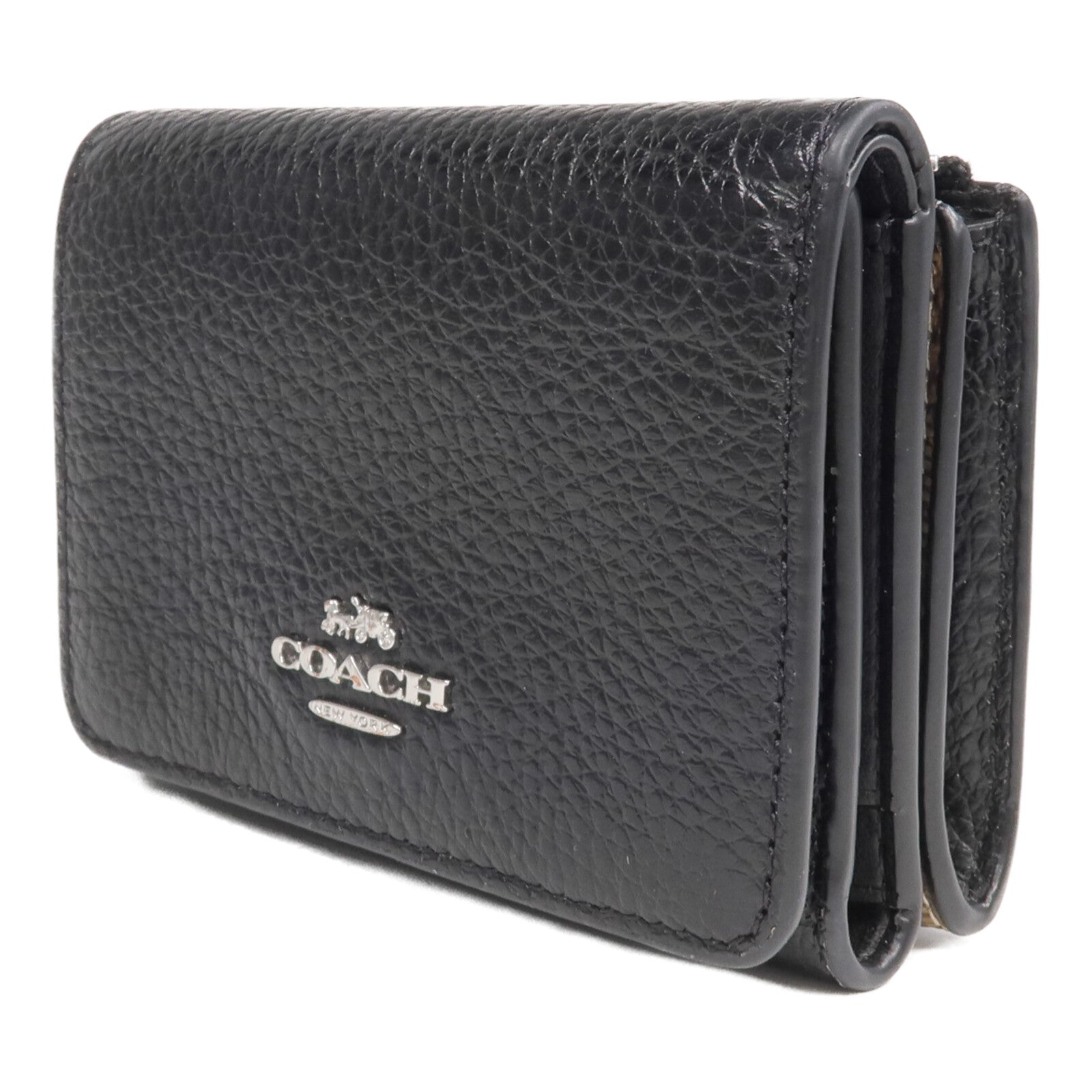 COACH 牛皮皮革Wallet銀扣錢包