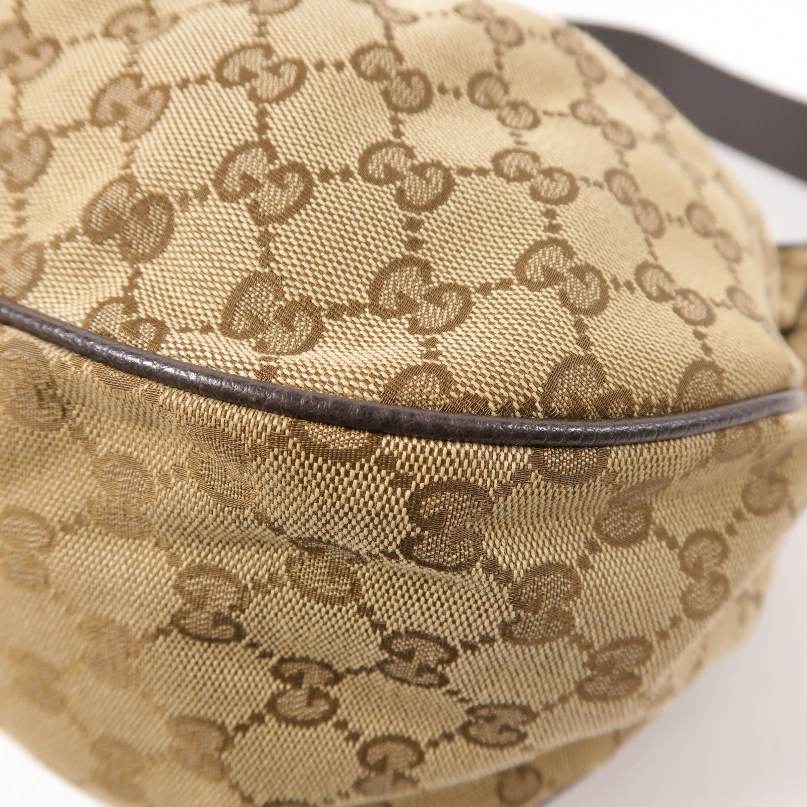 GUCCI GG GHW Shoulder Bag 364843 Canvas Brown
