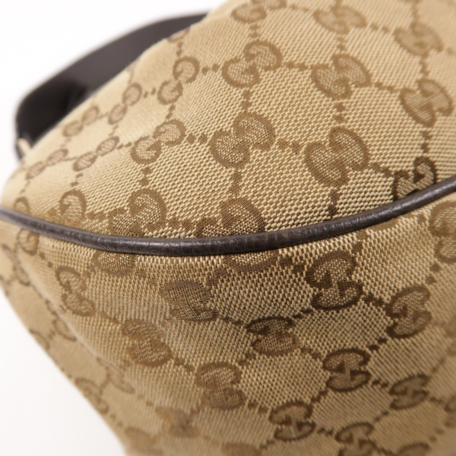 GUCCI GG GHW Shoulder Bag 364843 Canvas Brown