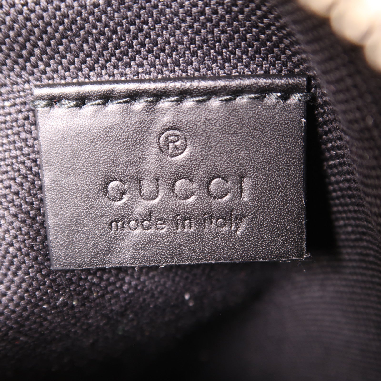 GUCCI 塗層帆布/牛皮皮革GG Supreme銀扣肩背袋