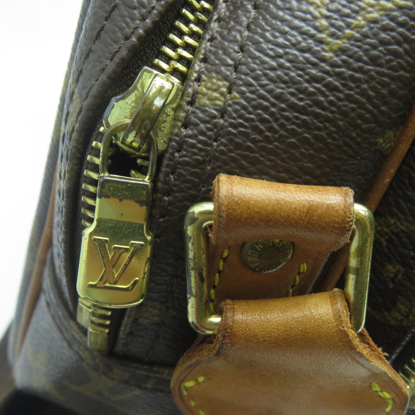 LOUIS VUITTON Monogram Reporter金扣肩背袋啡色