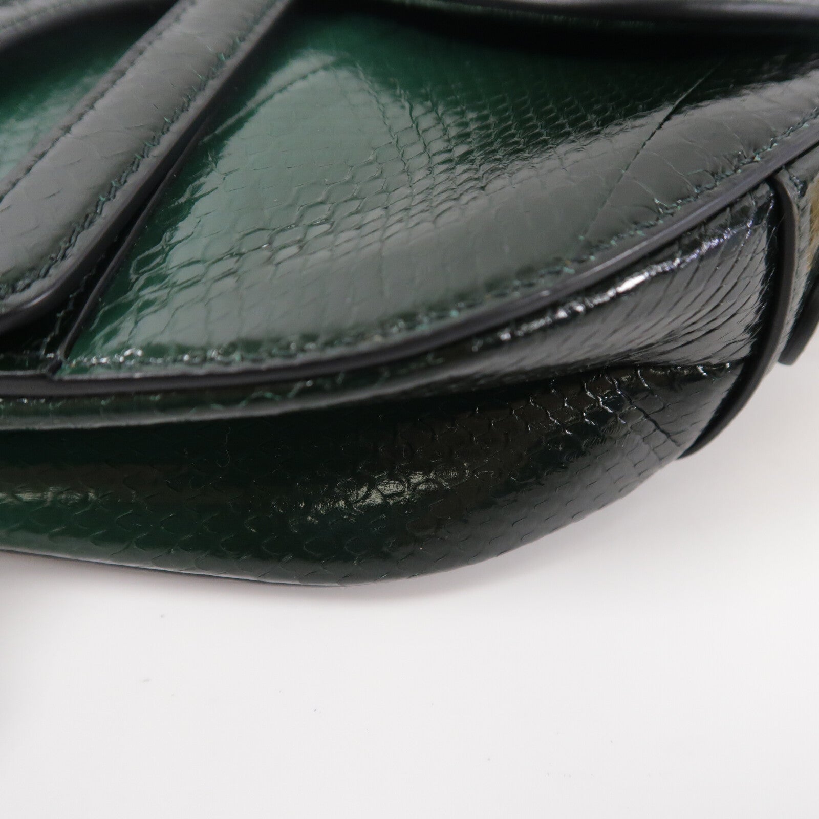 Dior 蛇皮皮革Saddle Medium肩背袋