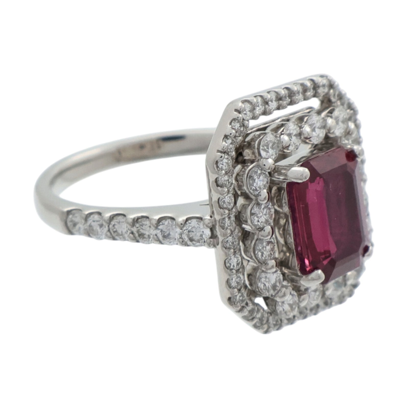 JEWELRY PT900鉑金/紅寶石Ruby鑽石戒指