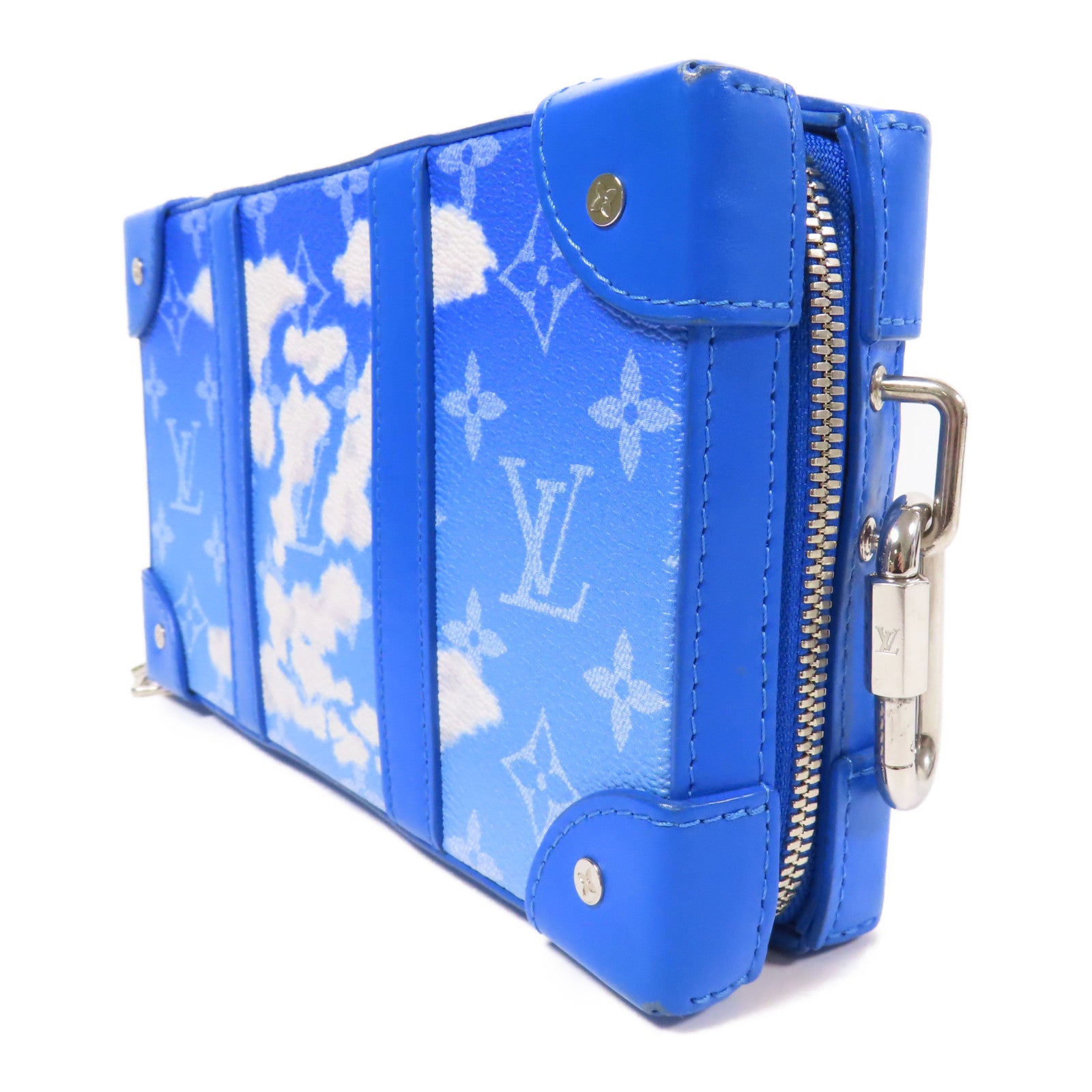LOUIS VUITTON LV SHW Soft Trunk Wallet Shoulder Bag M45432 Monogram Clouds Blue